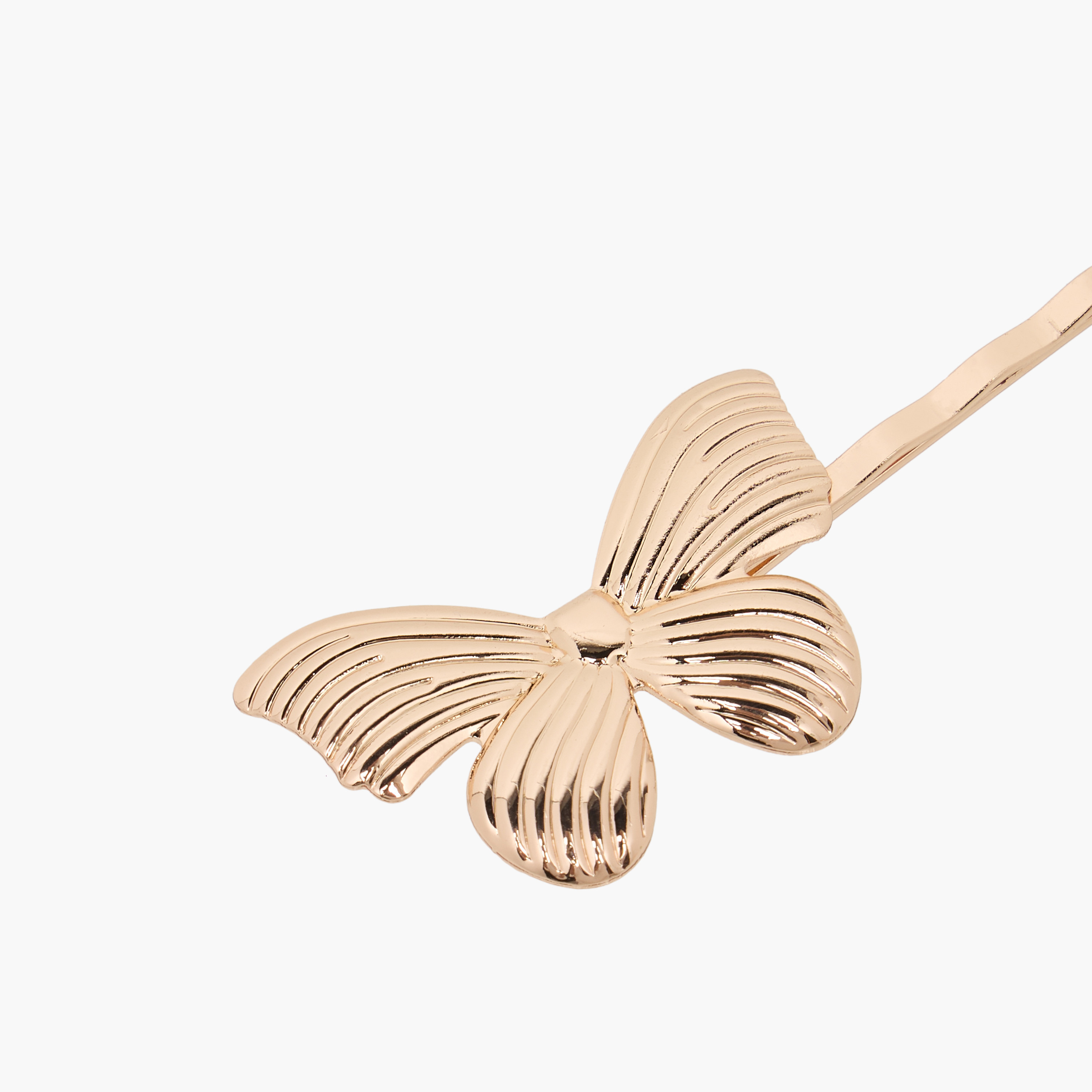 Pack of 4 Metallic Hairpins with Butterfly Embellishments-women-hairaccessories-hairpins-image-4