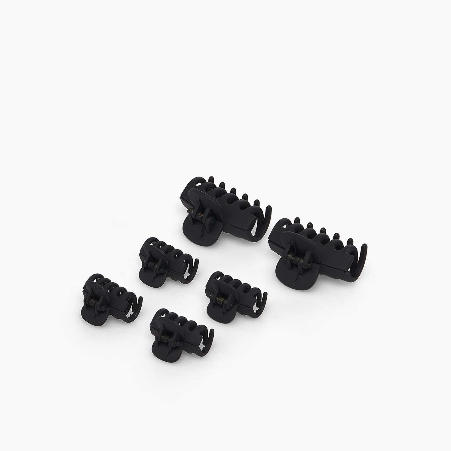 Pack of 6 Rectangular Hair Clamps with Matte Finish-women-hairaccessories-clamps-image-5