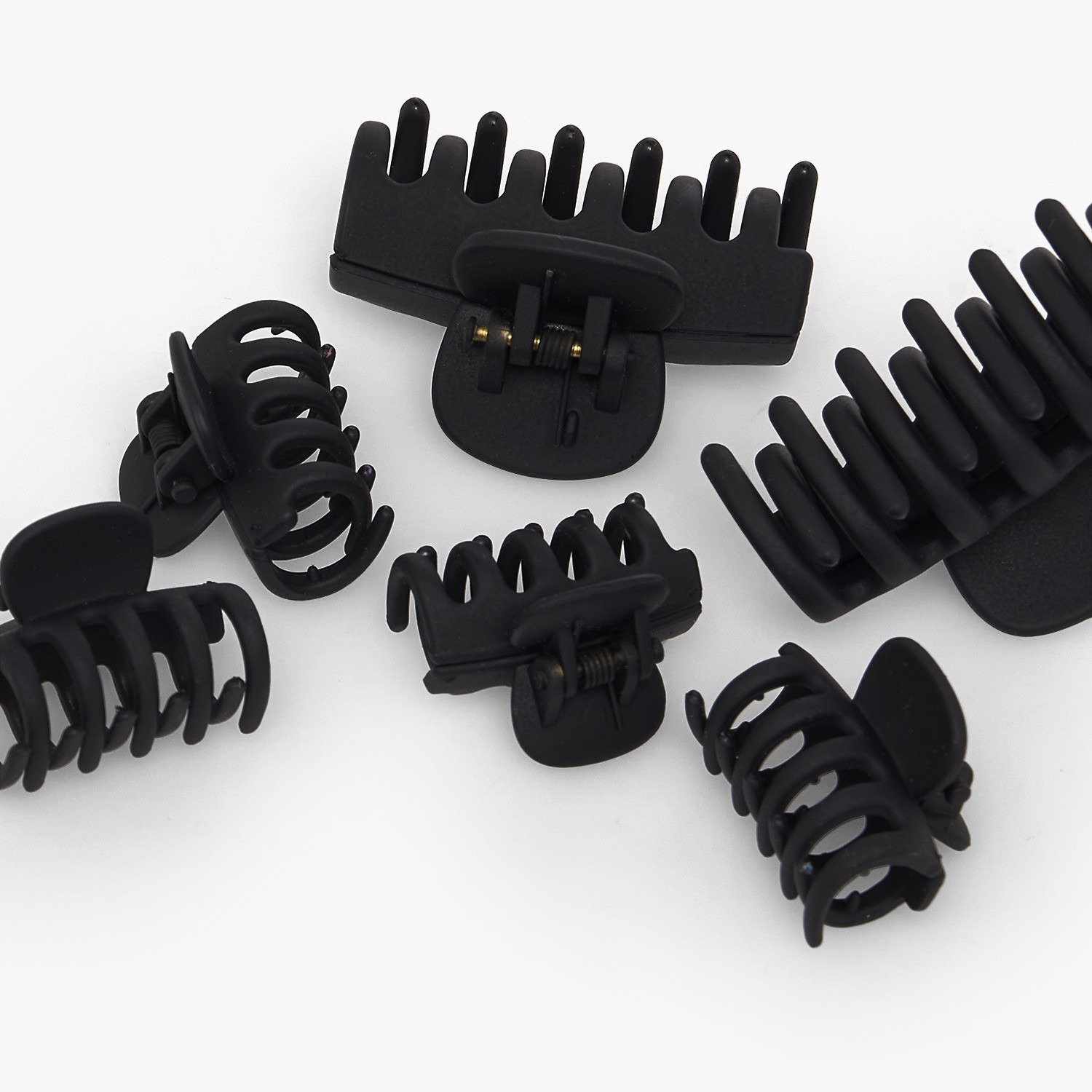 Pack of 6 Rectangular Hair Clamps with Matte Finish-women-hairaccessories-clamps-image-6