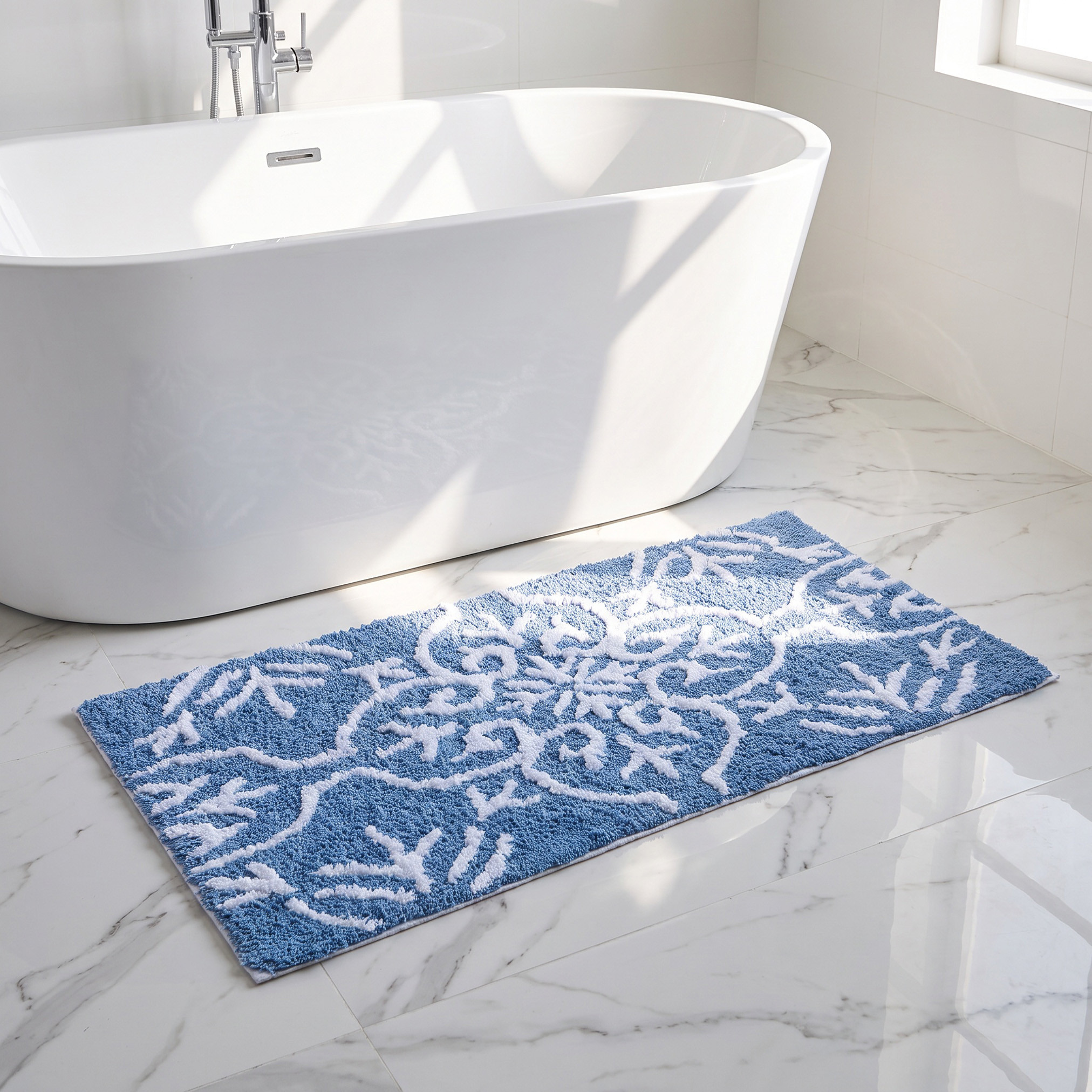 Zarqa Bath Mat - 50x80 cms-household-bathandlaundry-bathlinen-bathmatsandtubmats-image-1