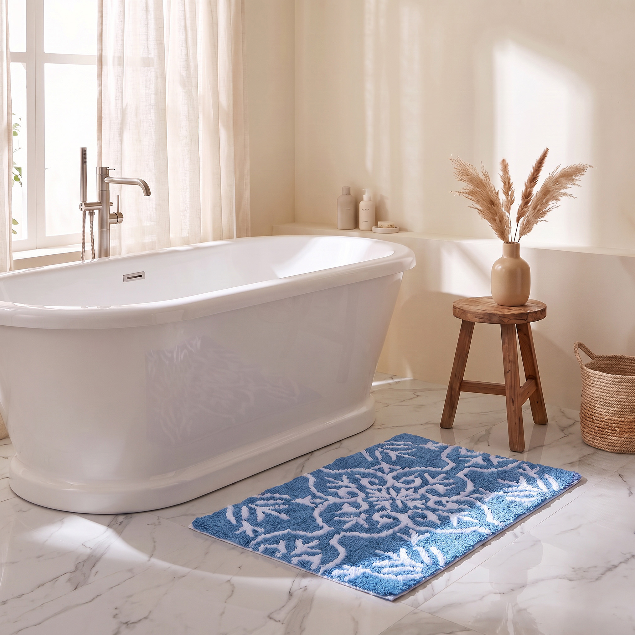 Zarqa Bath Mat - 50x80 cms-household-bathandlaundry-bathlinen-bathmatsandtubmats-image-4