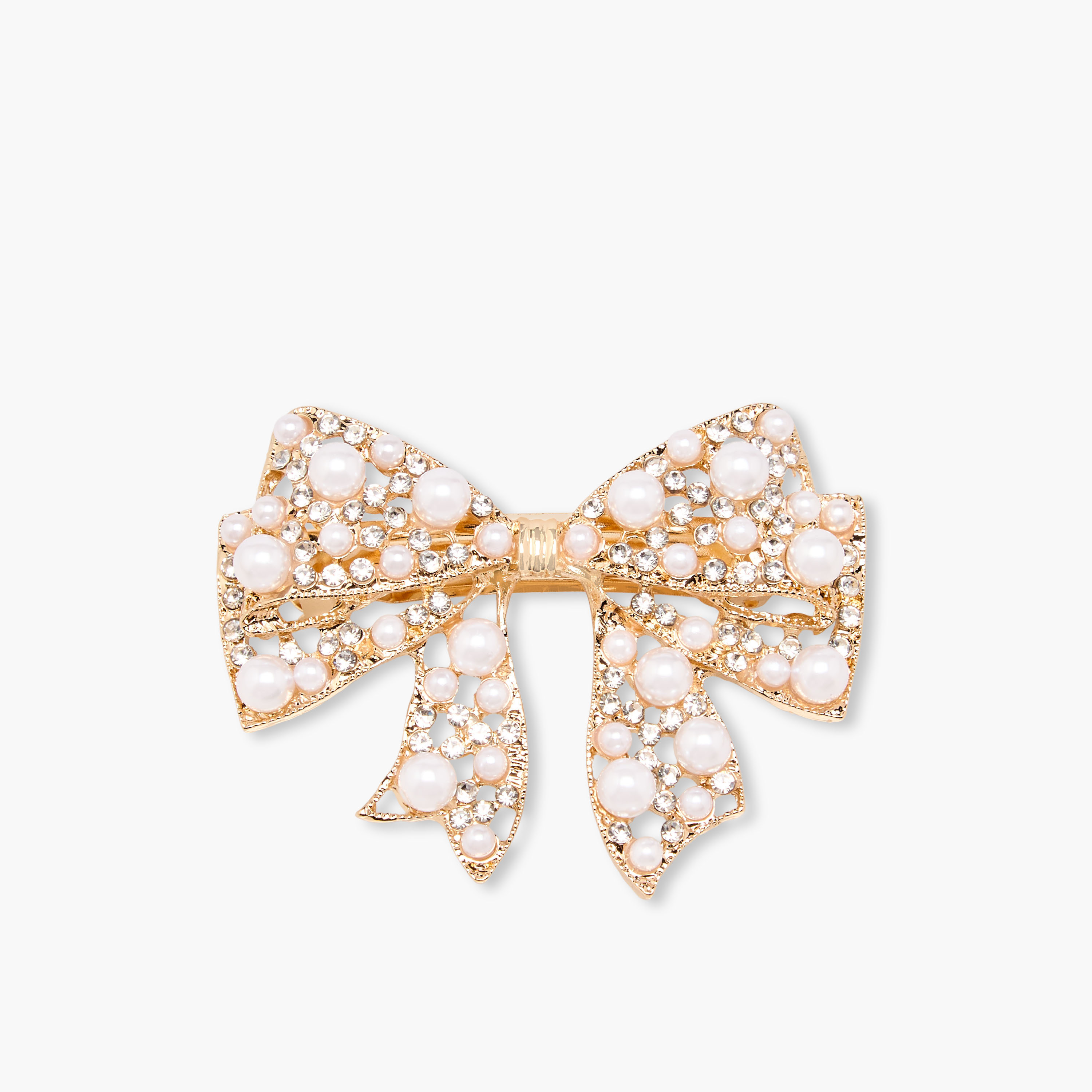 Bow Barrette Hair Clip with Embellishment-women-hairaccessories-clips-image-2