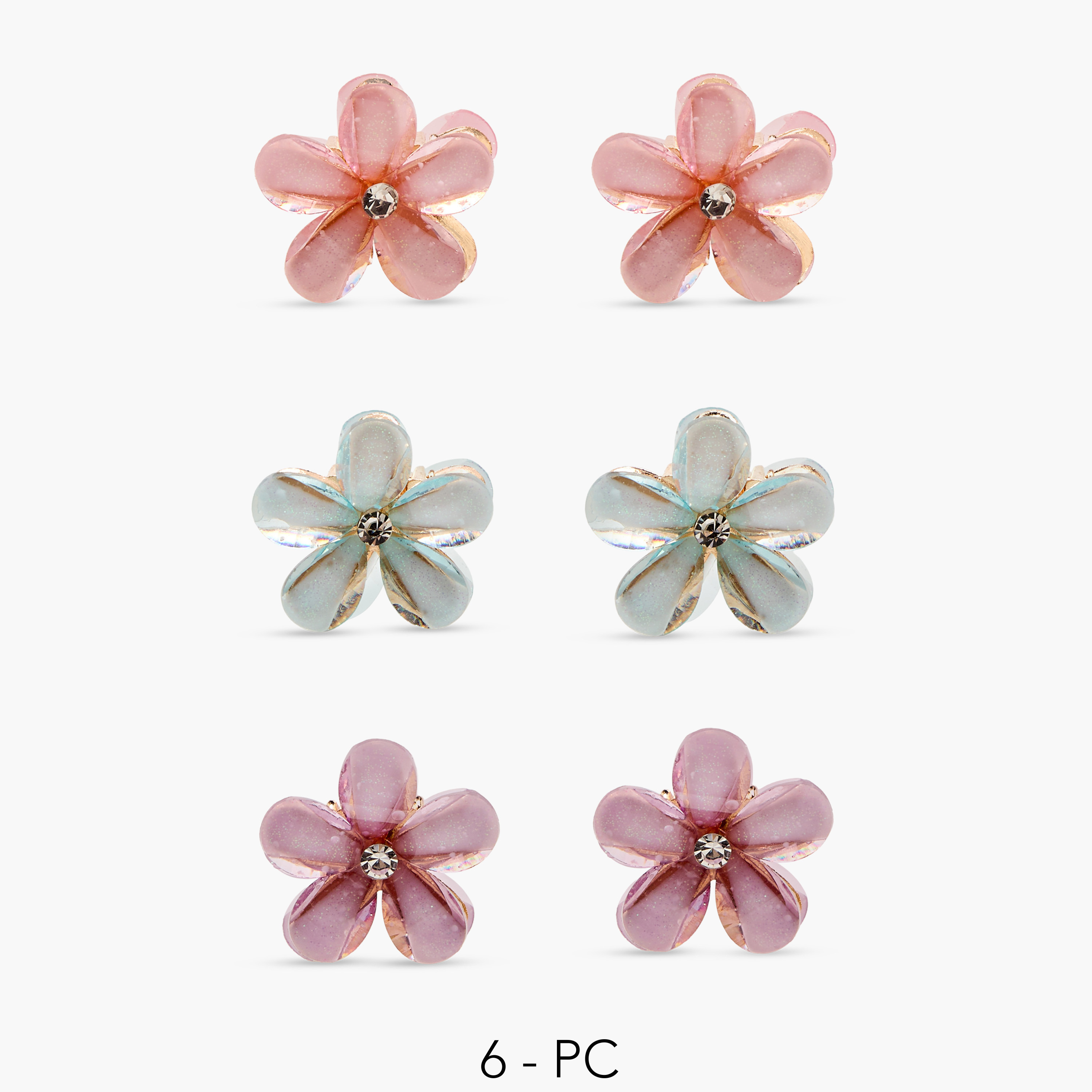 مشبك شعر زهري -  عبوة من 6 قطع-women-hairaccessories-clamps-image-1