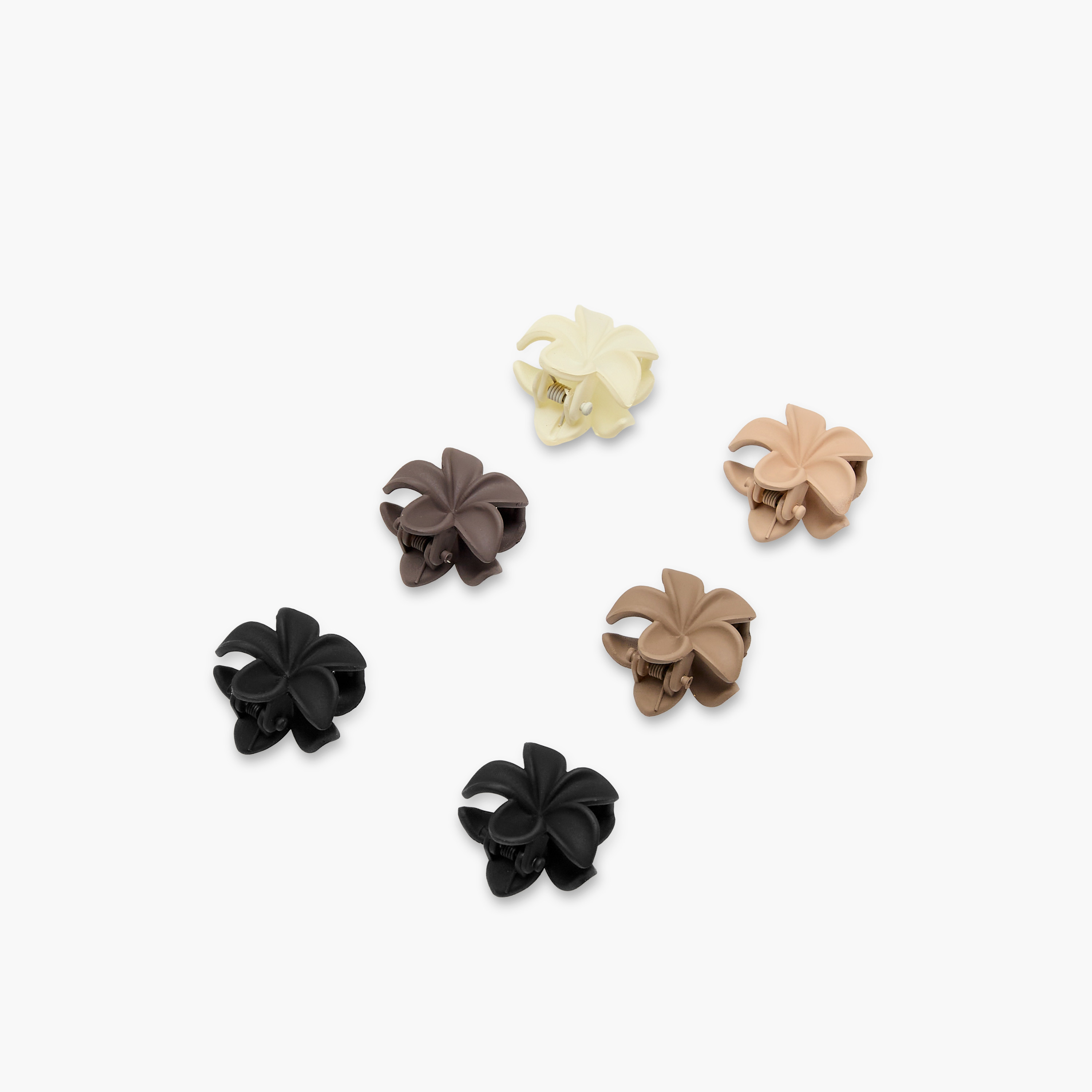 Pack of 6 Floral Hair Clamp with Matte Finish-women-hairaccessories-clamps-image-9