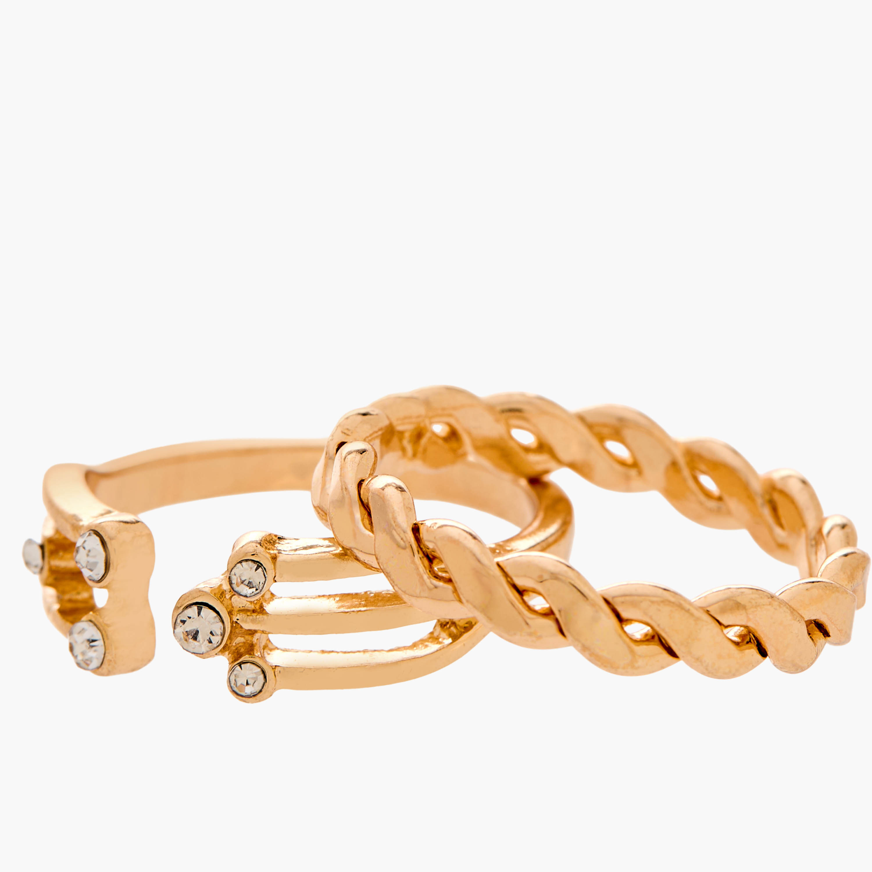 Set of 6 - Assorted Gold Tone Ring-women-watchesandjewellery-jewellery-rings-image-9