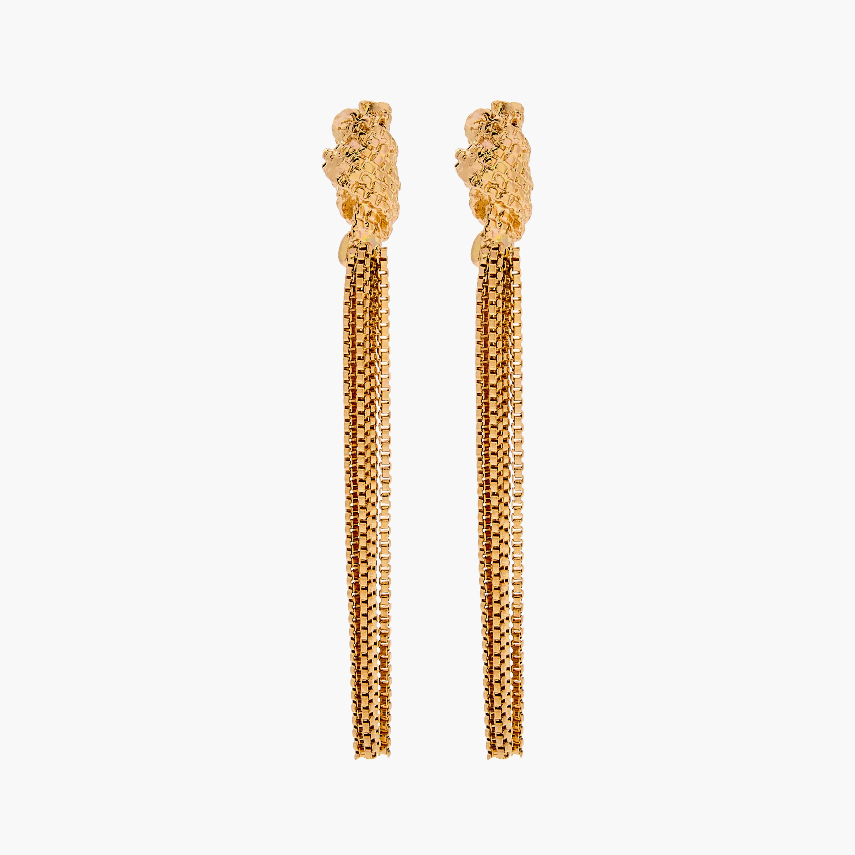 حلق متدلي بلون ذهبي ومكبس إغلاق-women-watchesandjewellery-jewellery-earrings-image-1