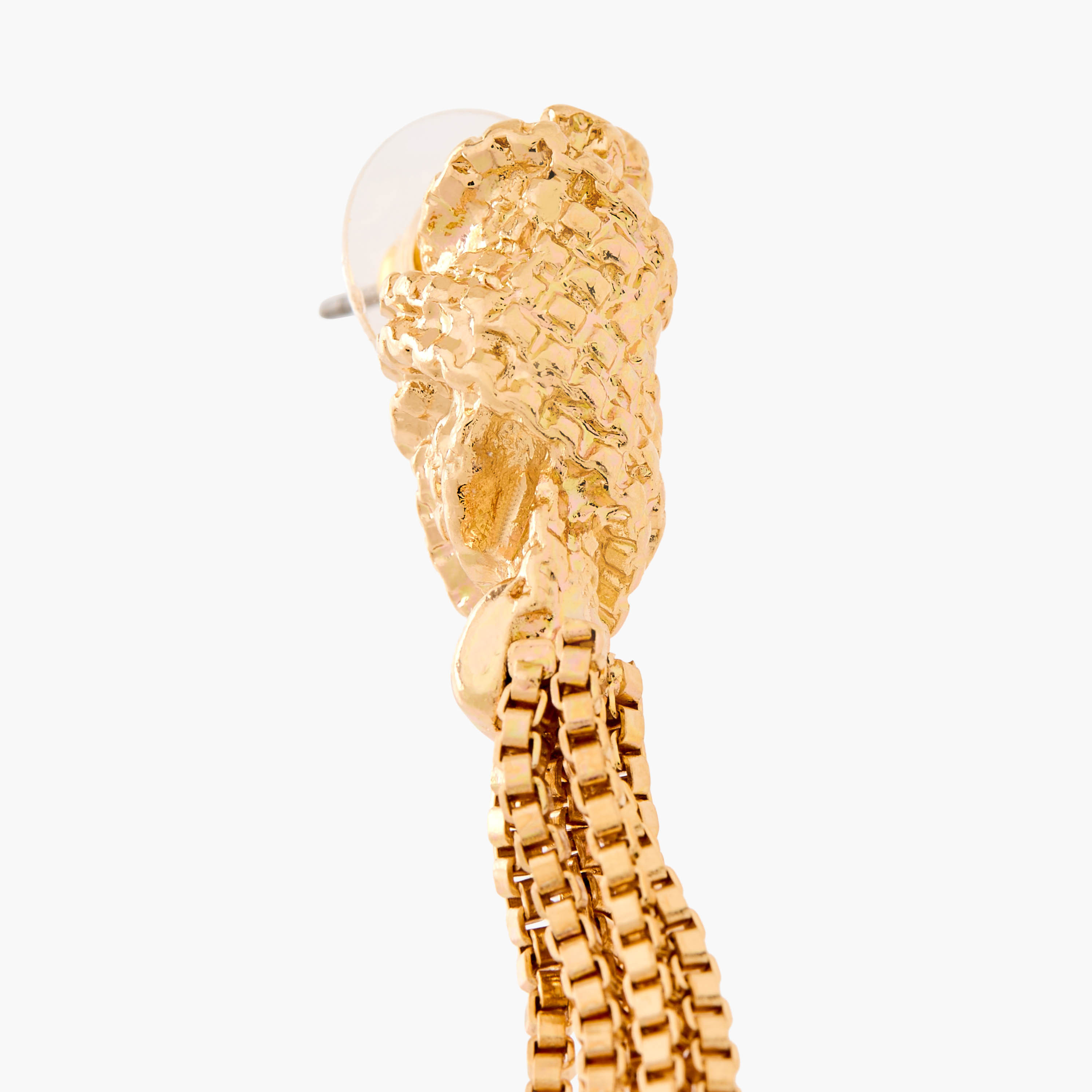 حلق متدلي بلون ذهبي ومكبس إغلاق-women-watchesandjewellery-jewellery-earrings-image-3
