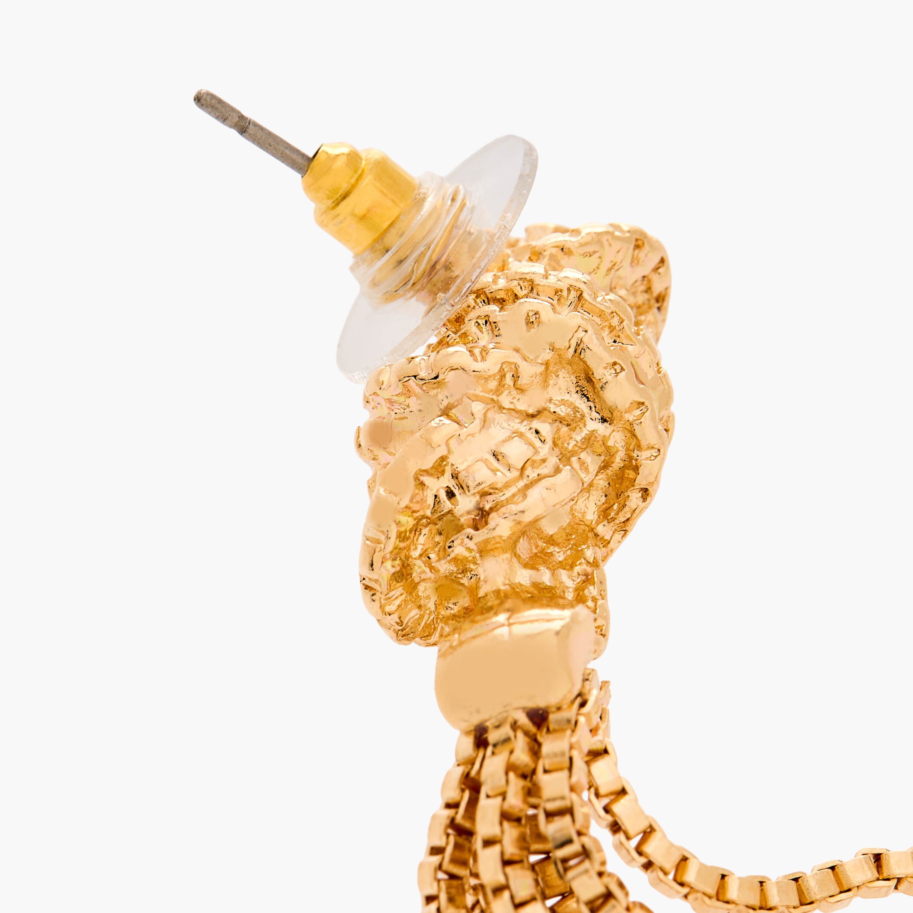 حلق متدلي بلون ذهبي ومكبس إغلاق-women-watchesandjewellery-jewellery-earrings-image-4