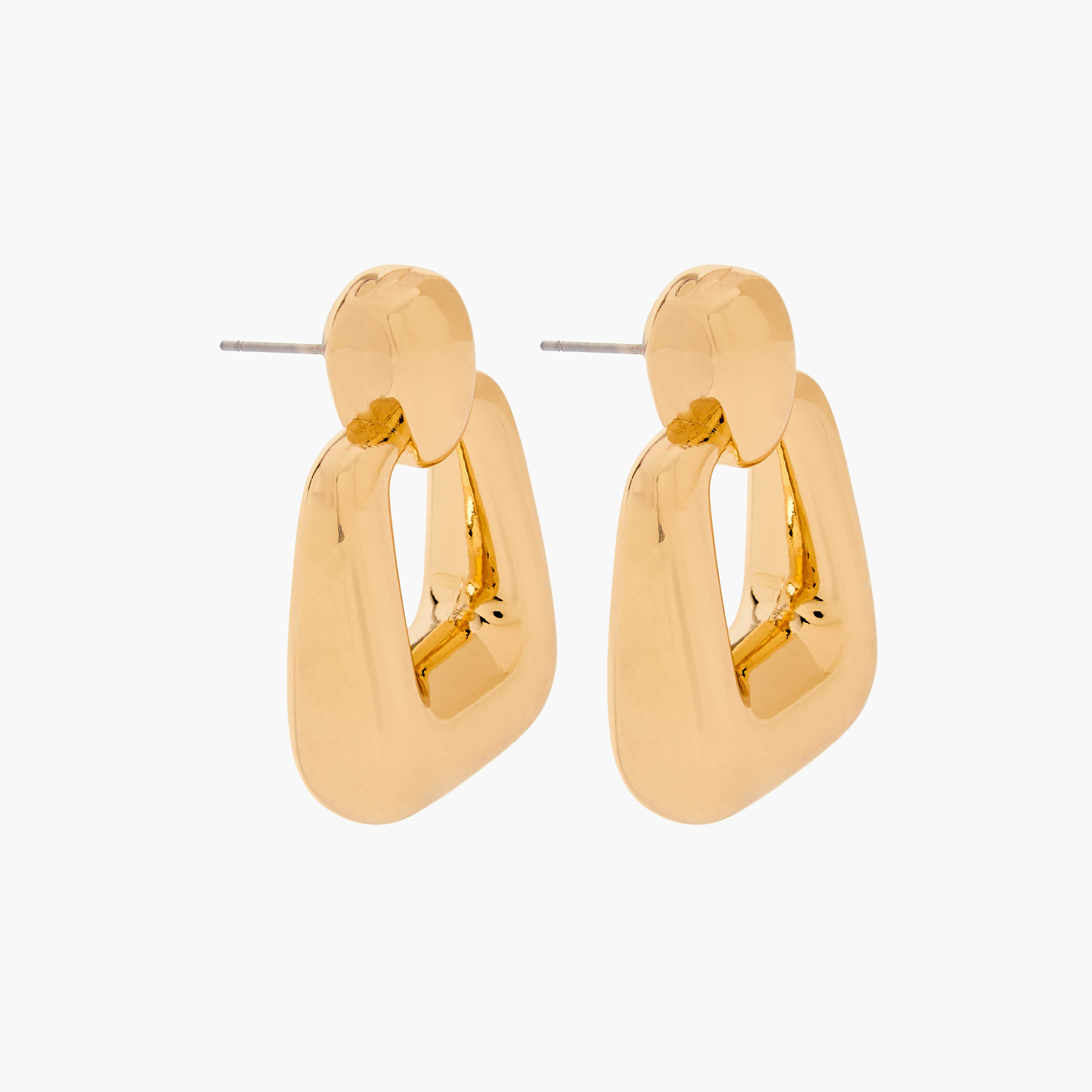 طقم حلقان بلون ذهبي بقفل خلفي ضاغط - زوجين-women-watchesandjewellery-jewellery-earrings-image-3