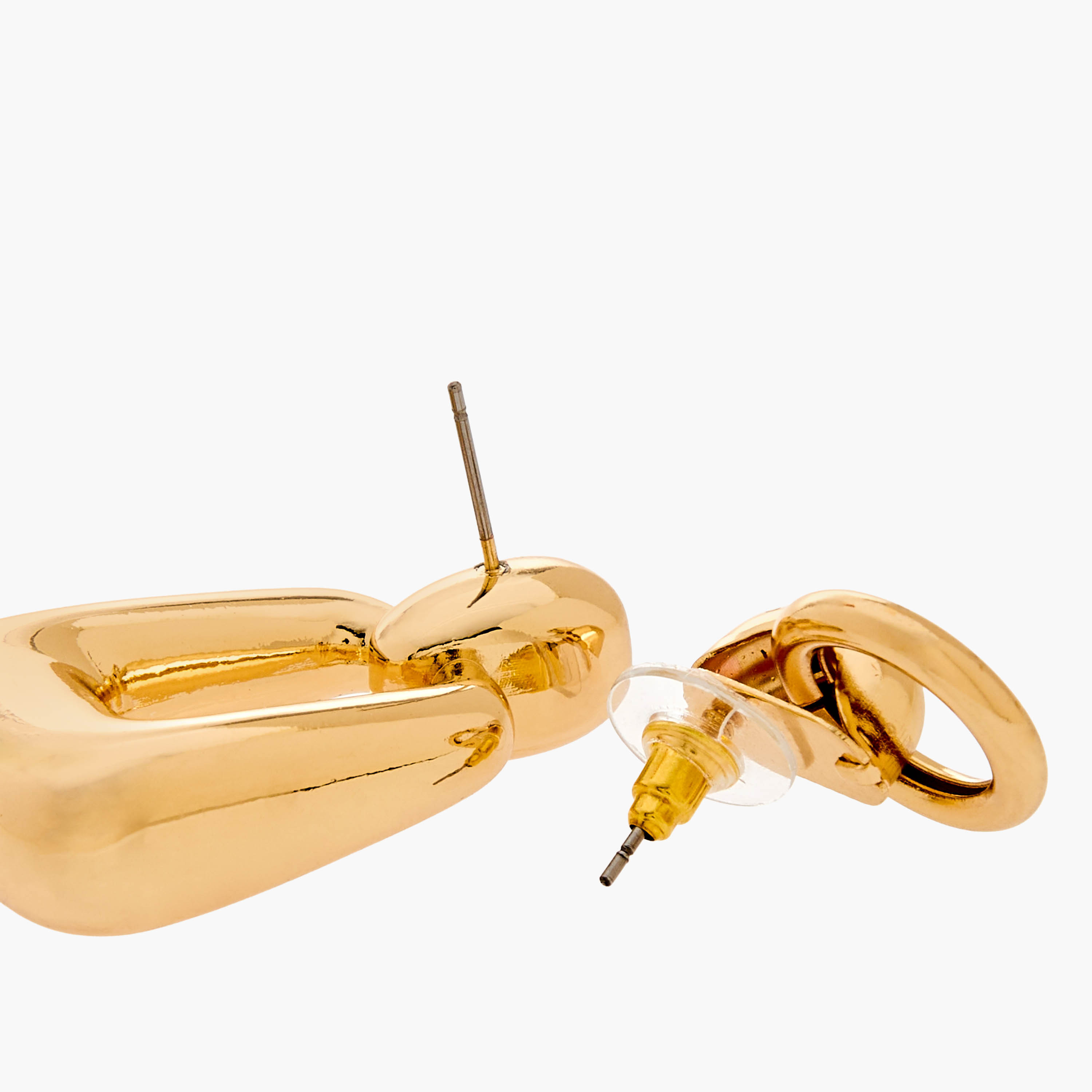 طقم حلقان بلون ذهبي بقفل خلفي ضاغط - زوجين-women-watchesandjewellery-jewellery-earrings-image-4