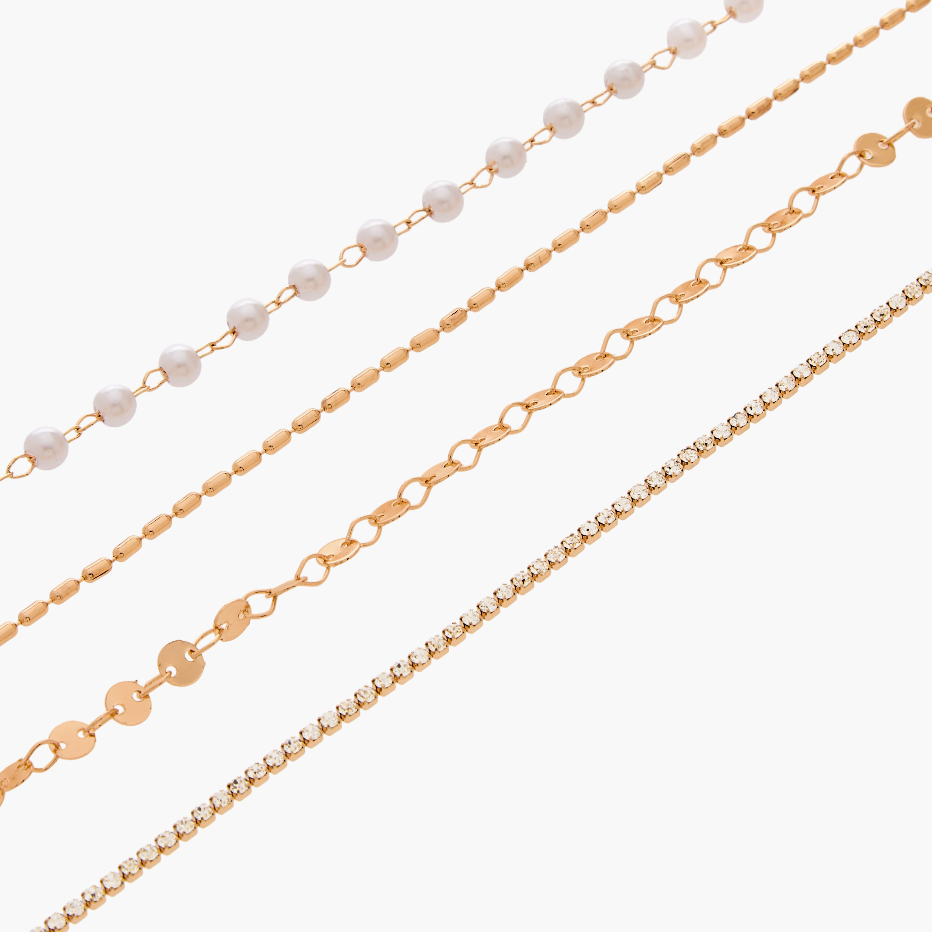 Pack of 4 Gold Tone Assorted Anklet-women-watchesandjewellery-jewellery-anklets-image-11