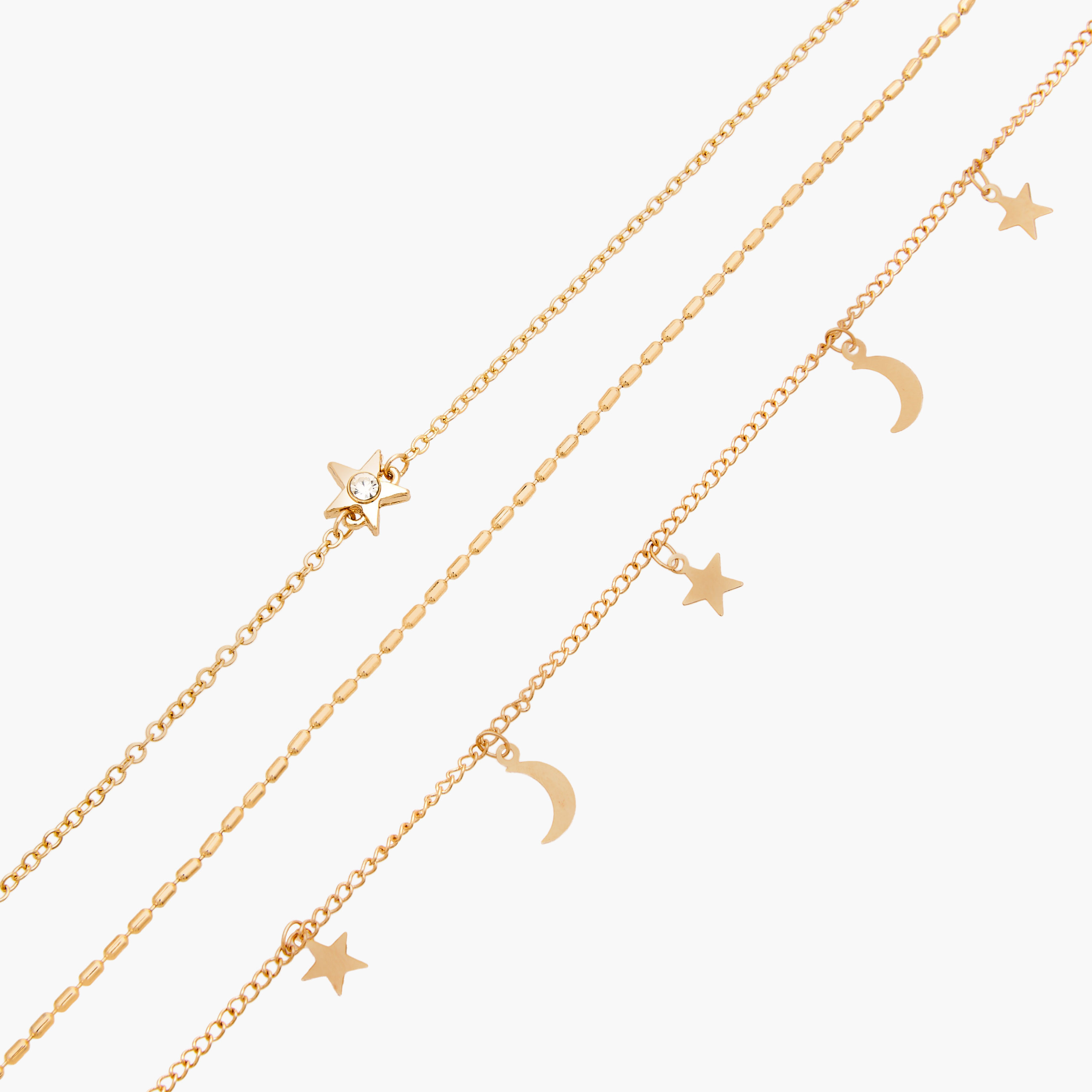 طقم خلاخيل متنوعة بلون ذهبي من 3 قطع-women-watchesandjewellery-jewellery-anklets-image-9