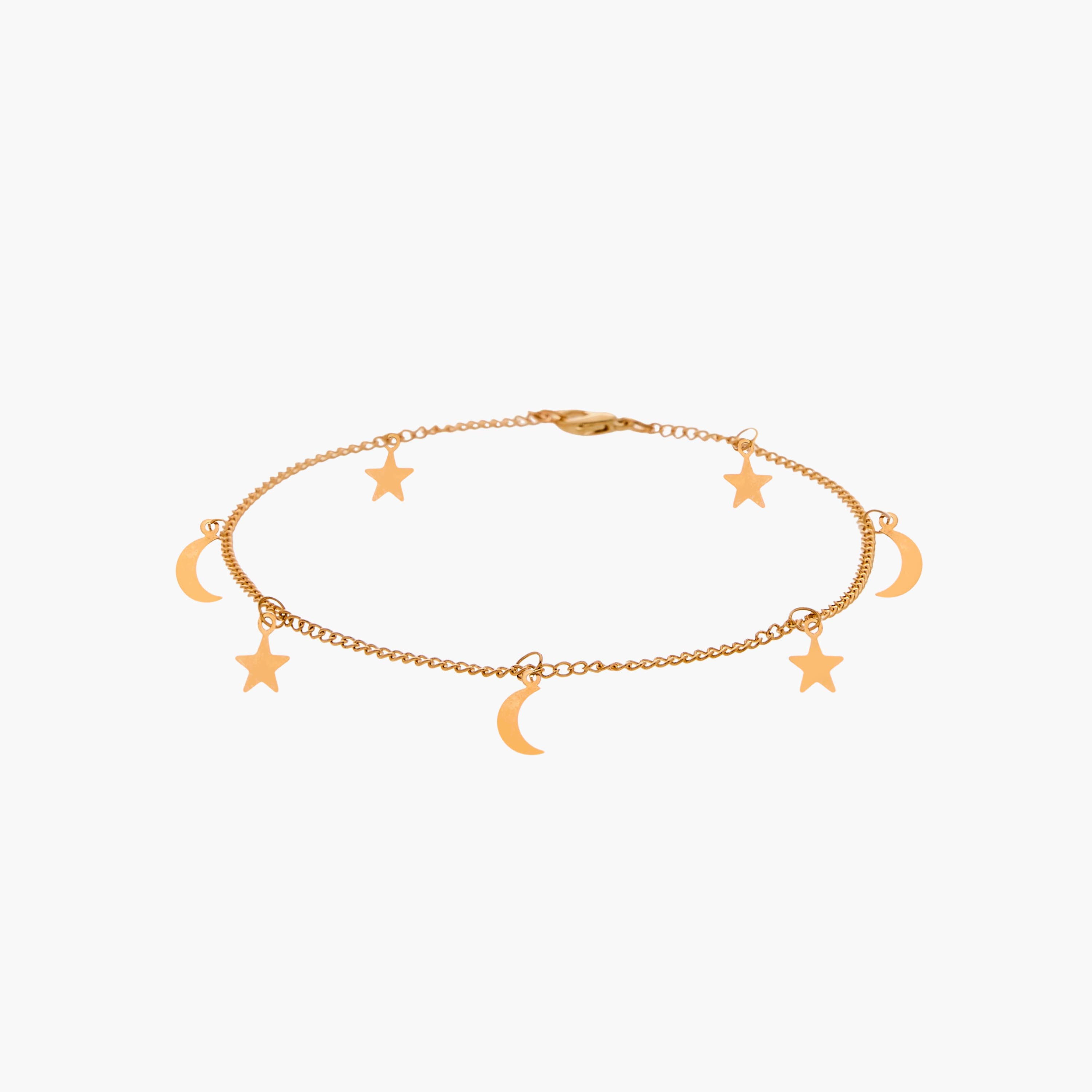 طقم خلاخيل متنوعة بلون ذهبي من 3 قطع-women-watchesandjewellery-jewellery-anklets-image-2