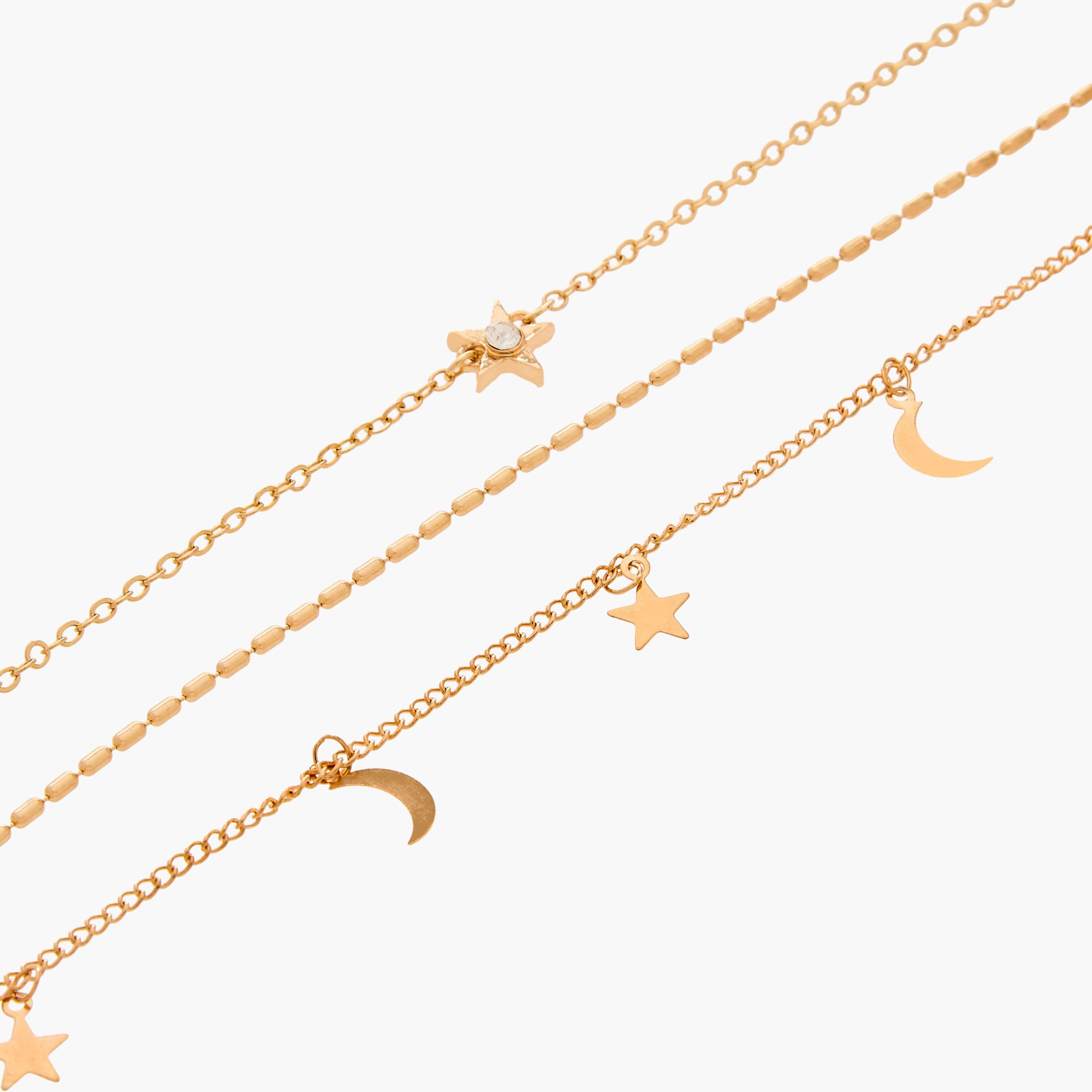 طقم خلاخيل متنوعة بلون ذهبي من 3 قطع-women-watchesandjewellery-jewellery-anklets-image-9