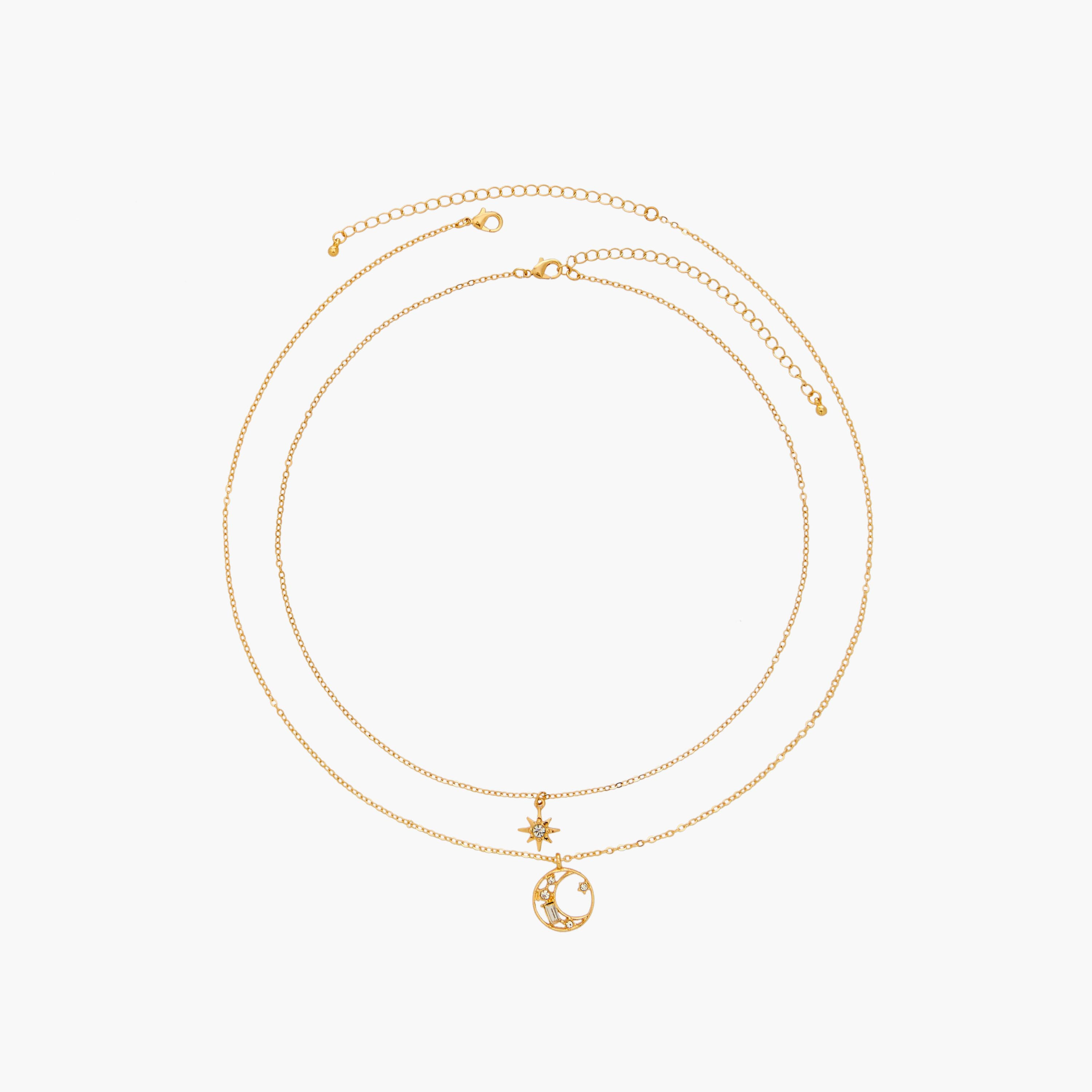 طقم قلادة ذهبية قطعتين بدلاية-women-watchesandjewellery-jewellery-necklacesandpendants-image-1