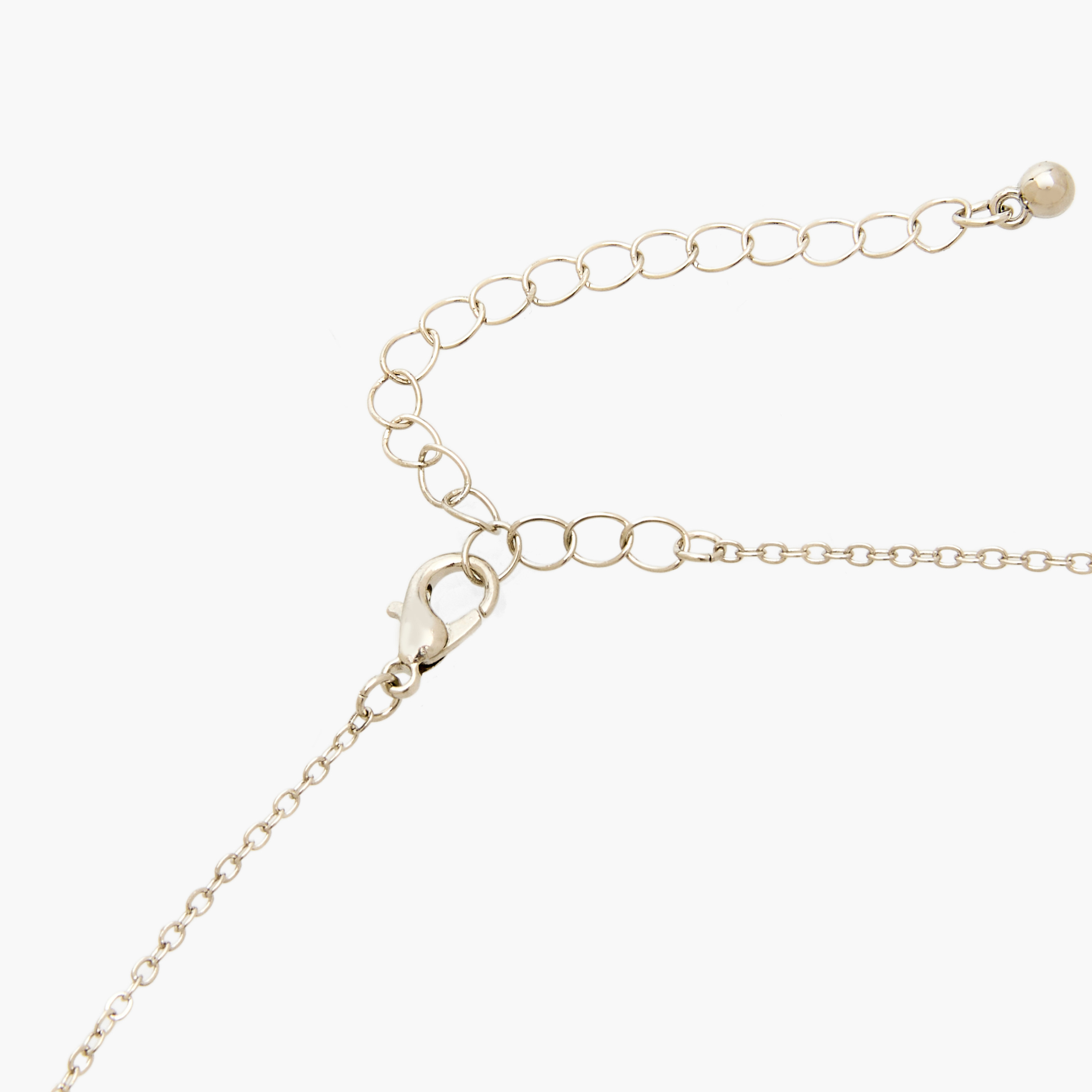 طقم قلادة وأقراط مزينة بأحجار كريستال صناعية - قطعتين-women-watchesandjewellery-jewellery-necklacesandpendants-image-5