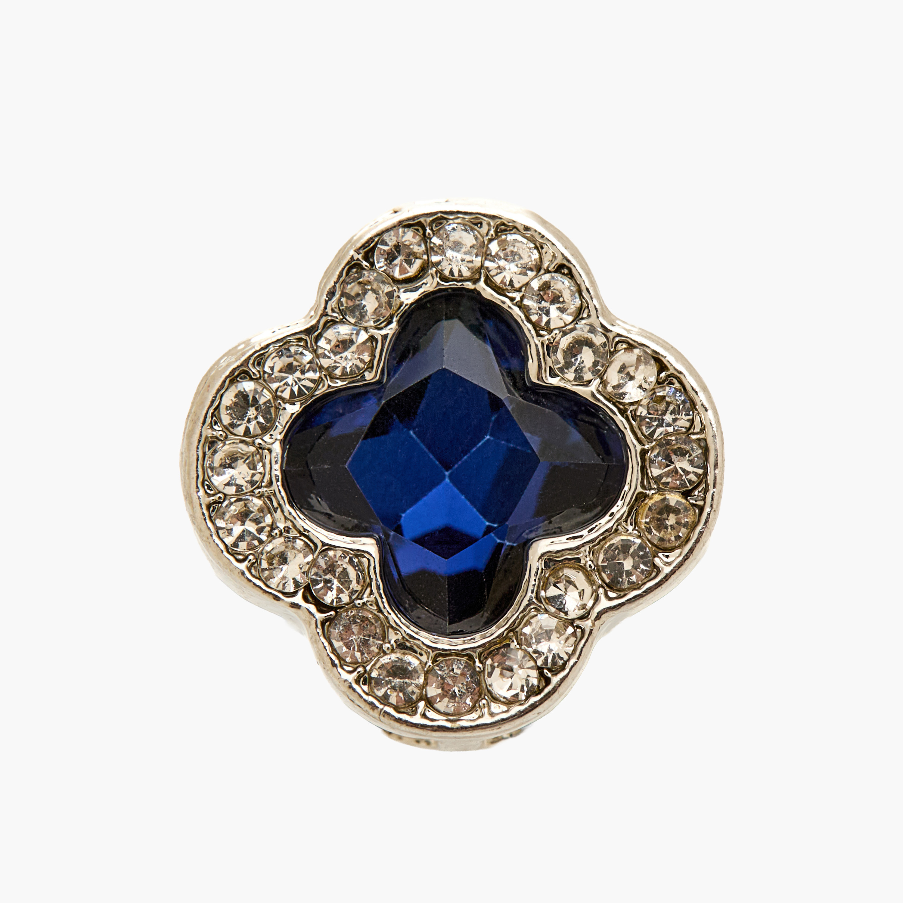 طقم قلادة وأقراط مزينة بأحجار كريستال صناعية - قطعتين-women-watchesandjewellery-jewellery-necklacesandpendants-image-6