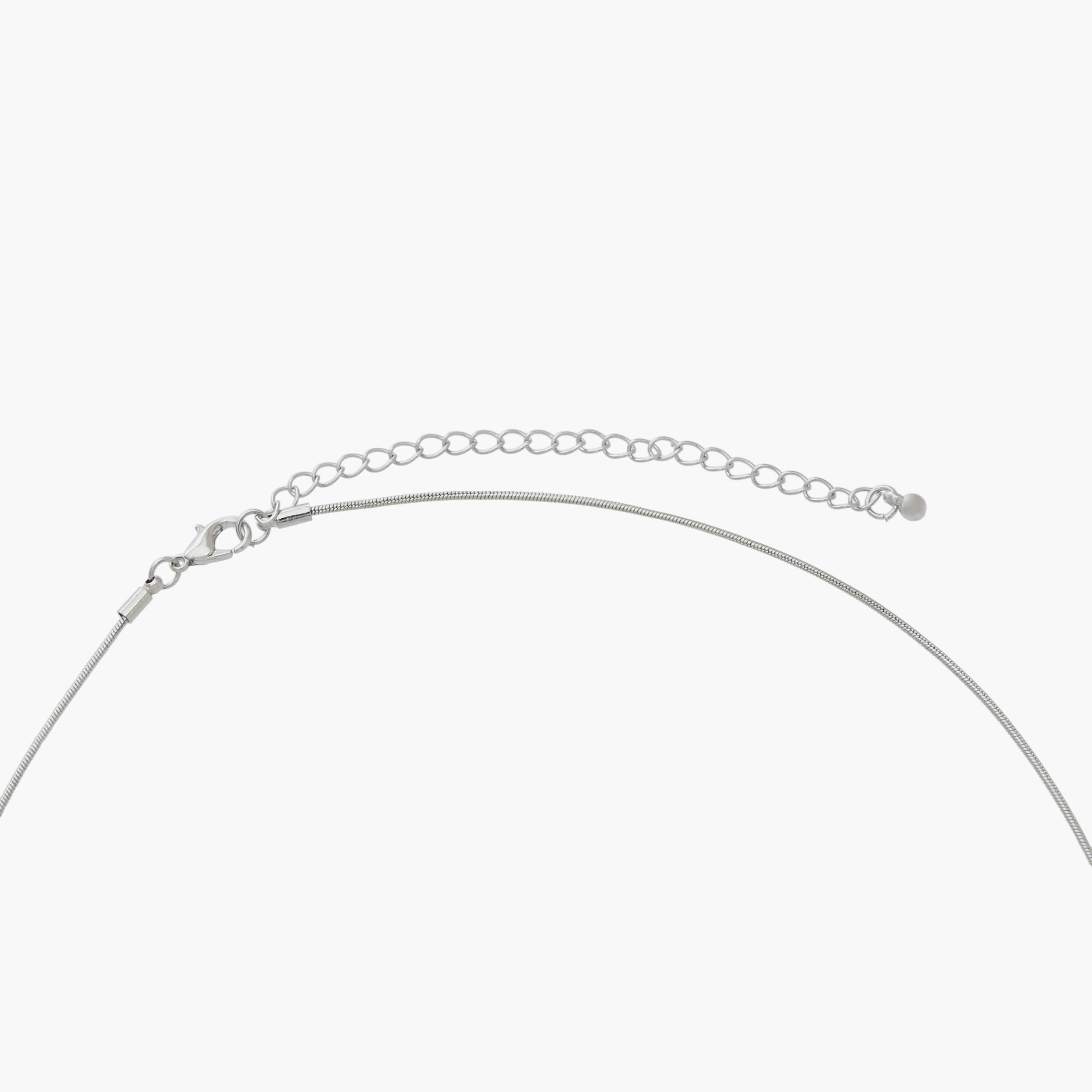 Silver Tone Necklace with Croissant Pendant-women-watchesandjewellery-jewellery-necklacesandpendants-image-3