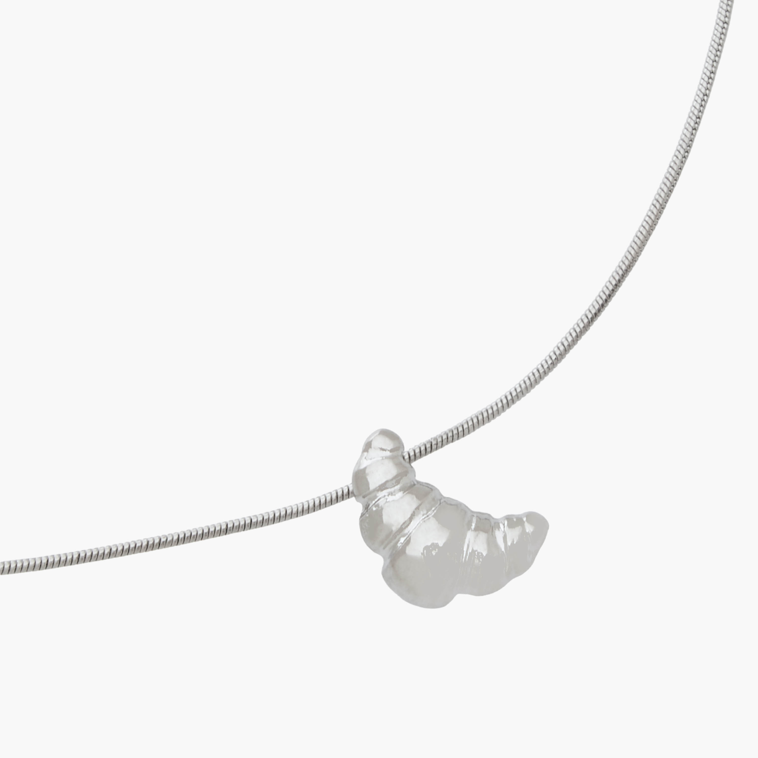 Silver Tone Necklace with Croissant Pendant-women-watchesandjewellery-jewellery-necklacesandpendants-image-4