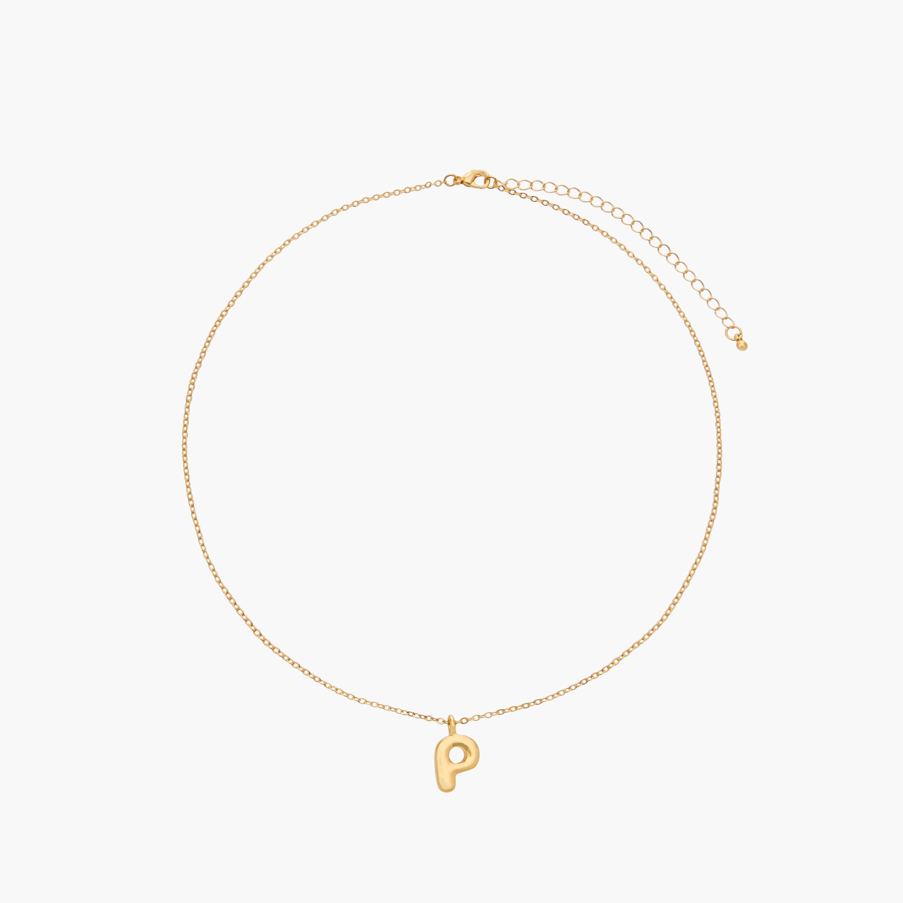 قلادة ذهبية مع دلاية على شكل حرف P-women-watchesandjewellery-jewellery-necklacesandpendants-image-1