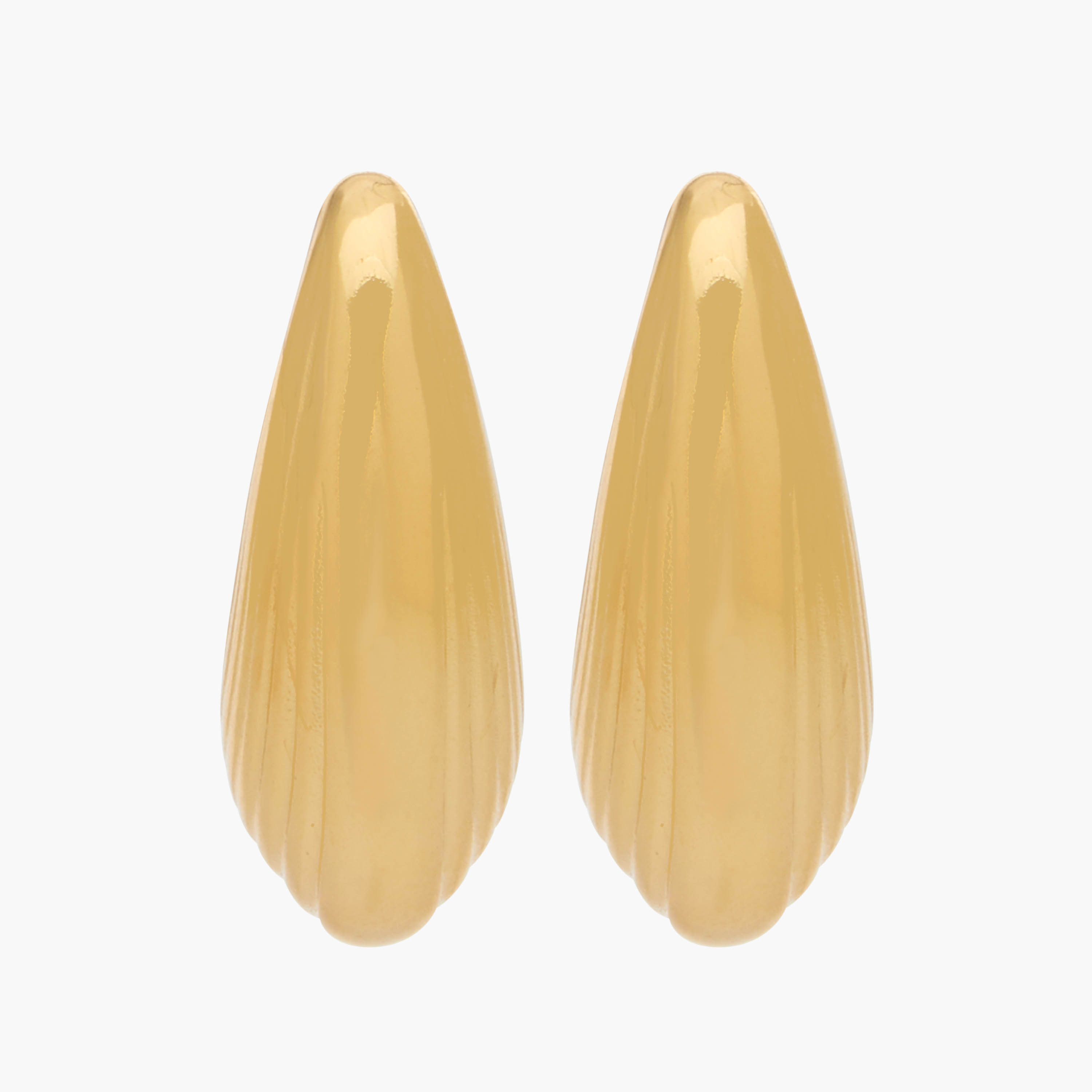 Gold Tone Textured Earrings with Pushback Closure-women-watchesandjewellery-jewellery-earrings-image-1
