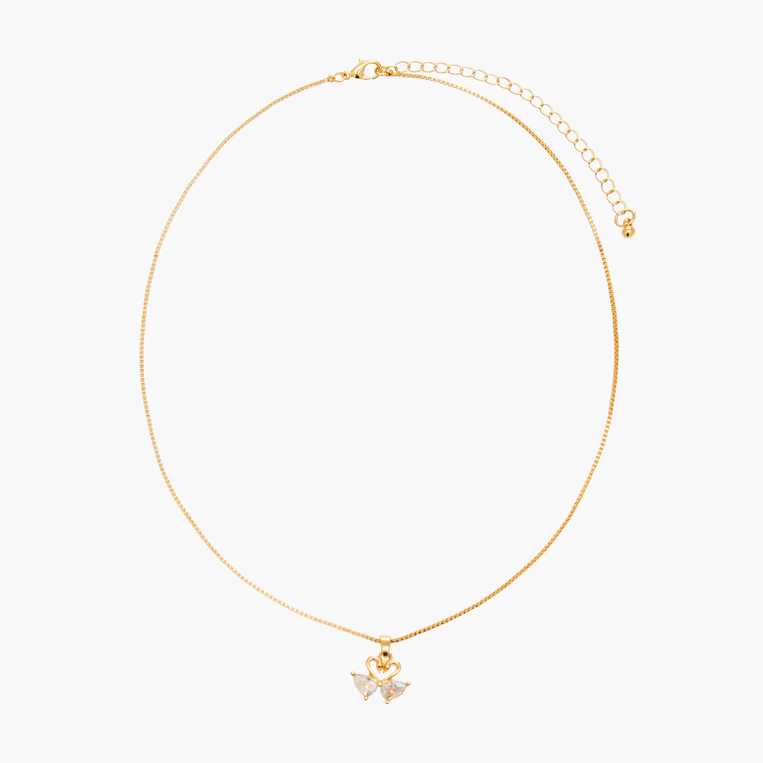 طقم حلق وعقد بتصميم بجعة مزيّن بحجر زيركون مكعب من قطعتين-women-watchesandjewellery-jewellery-jewellerysets-image-2