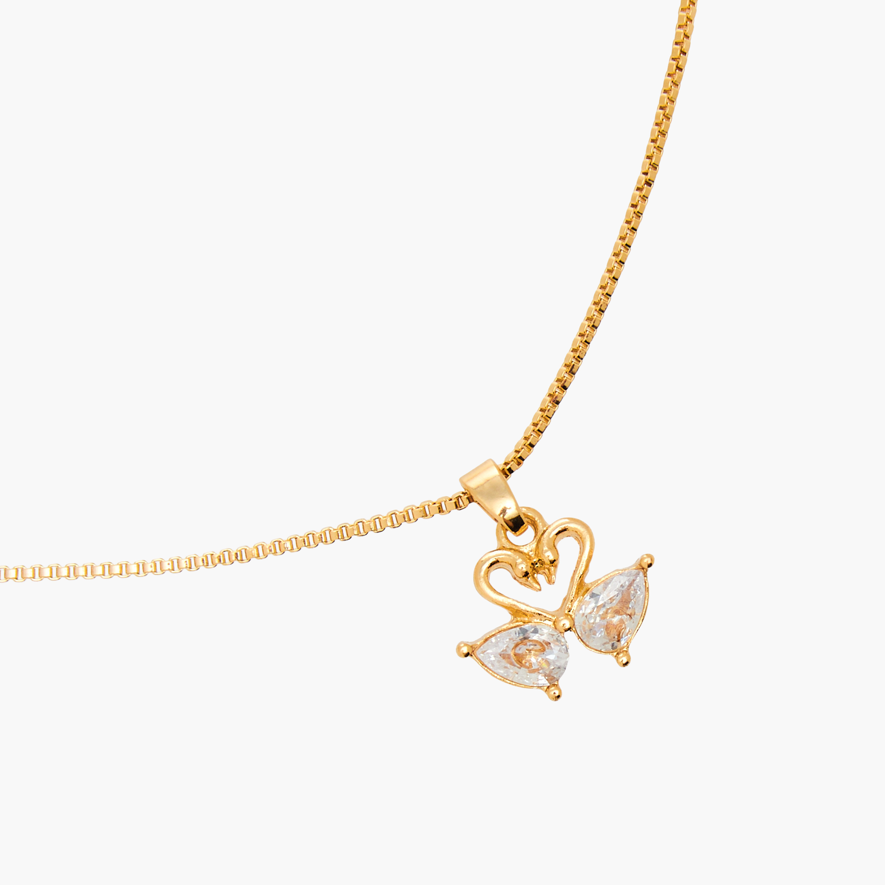 طقم حلق وعقد بتصميم بجعة مزيّن بحجر زيركون مكعب من قطعتين-women-watchesandjewellery-jewellery-jewellerysets-image-7