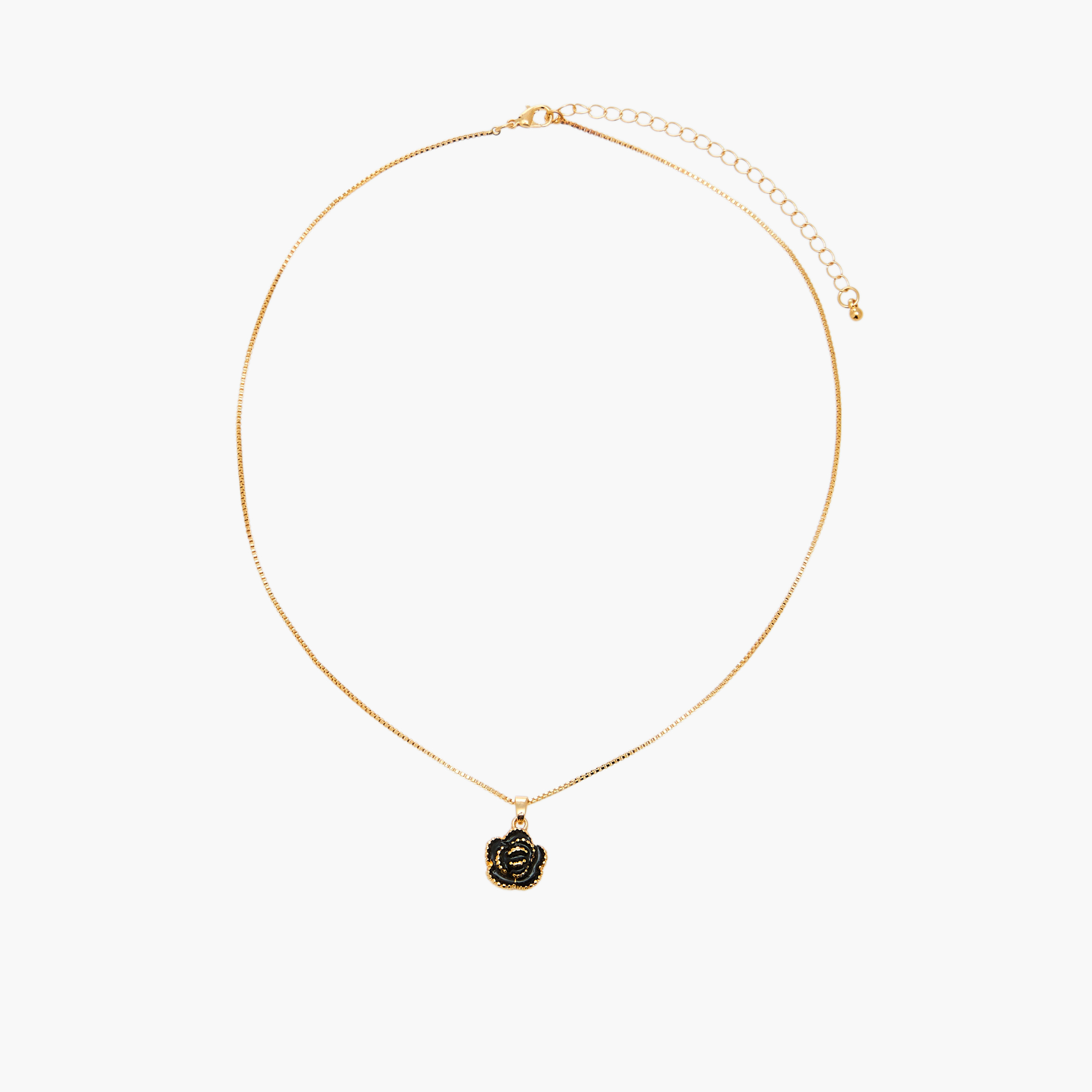 طقم من 2 - قلادة بدلاية مزينة بالزهور وأقراط-women-watchesandjewellery-jewellery-jewellerysets-image-2