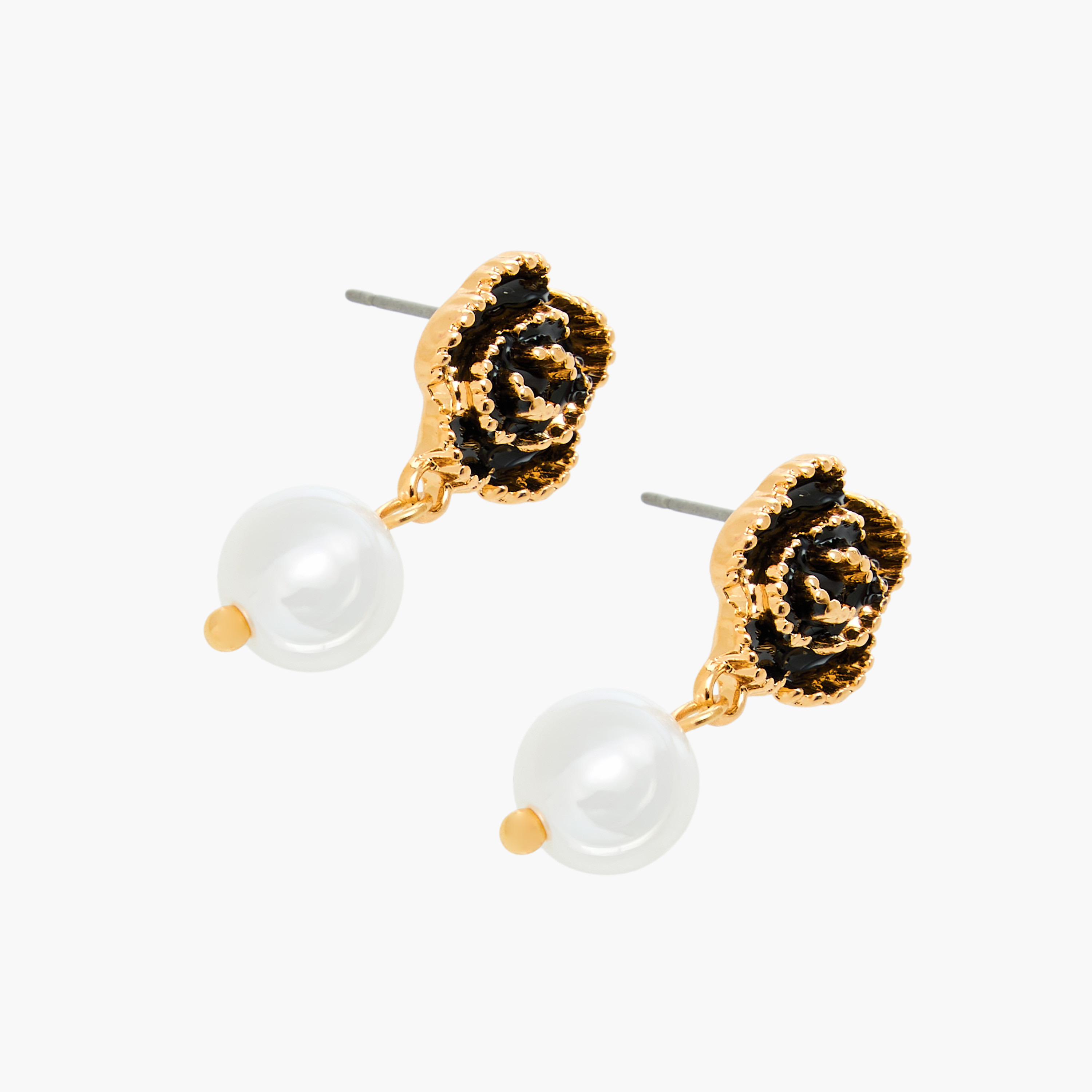 طقم من 2 - قلادة بدلاية مزينة بالزهور وأقراط-women-watchesandjewellery-jewellery-jewellerysets-image-5