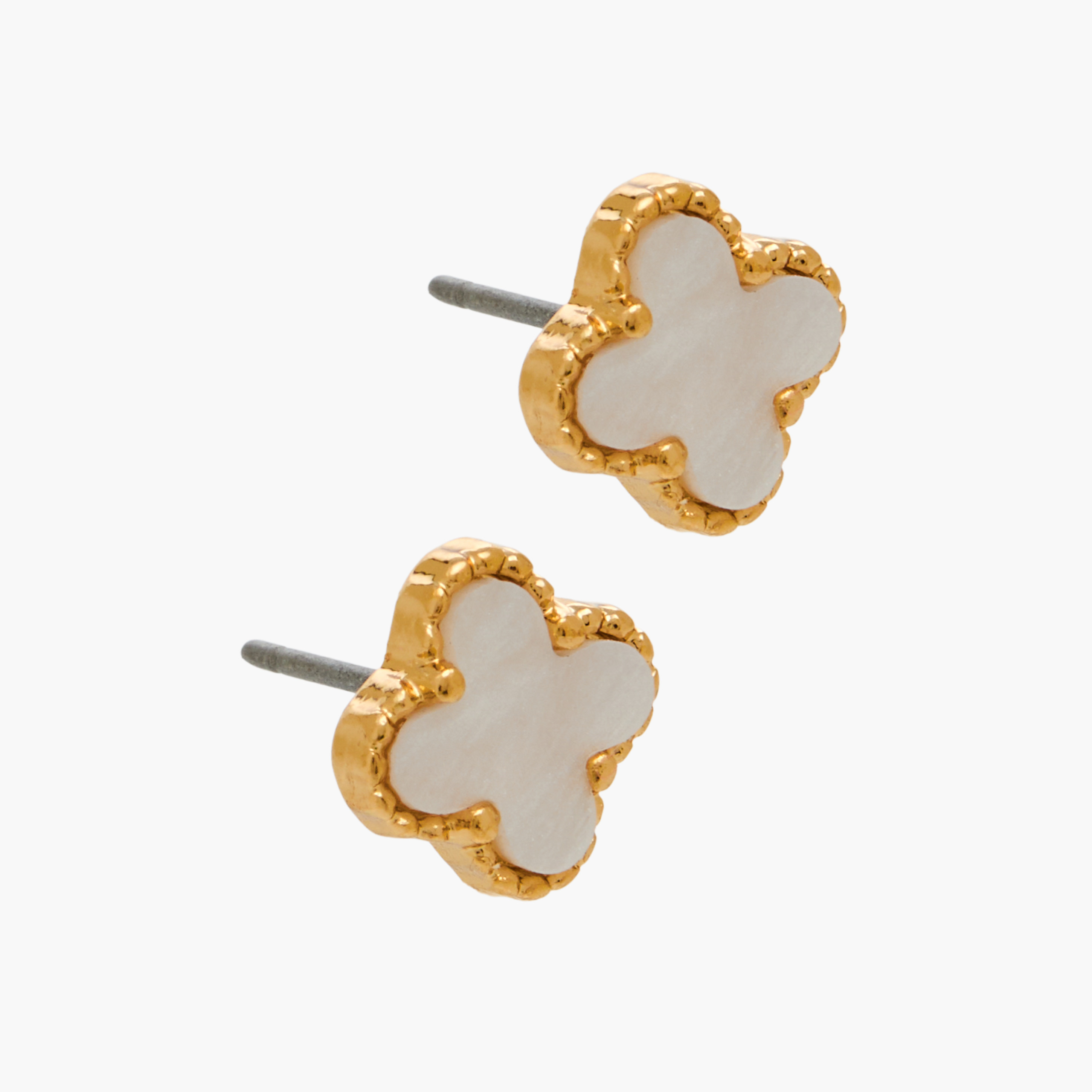 Set of 3 - Gold Tone Floral Stud Earrings with Pushback Closure-women-watchesandjewellery-jewellery-earrings-image-3