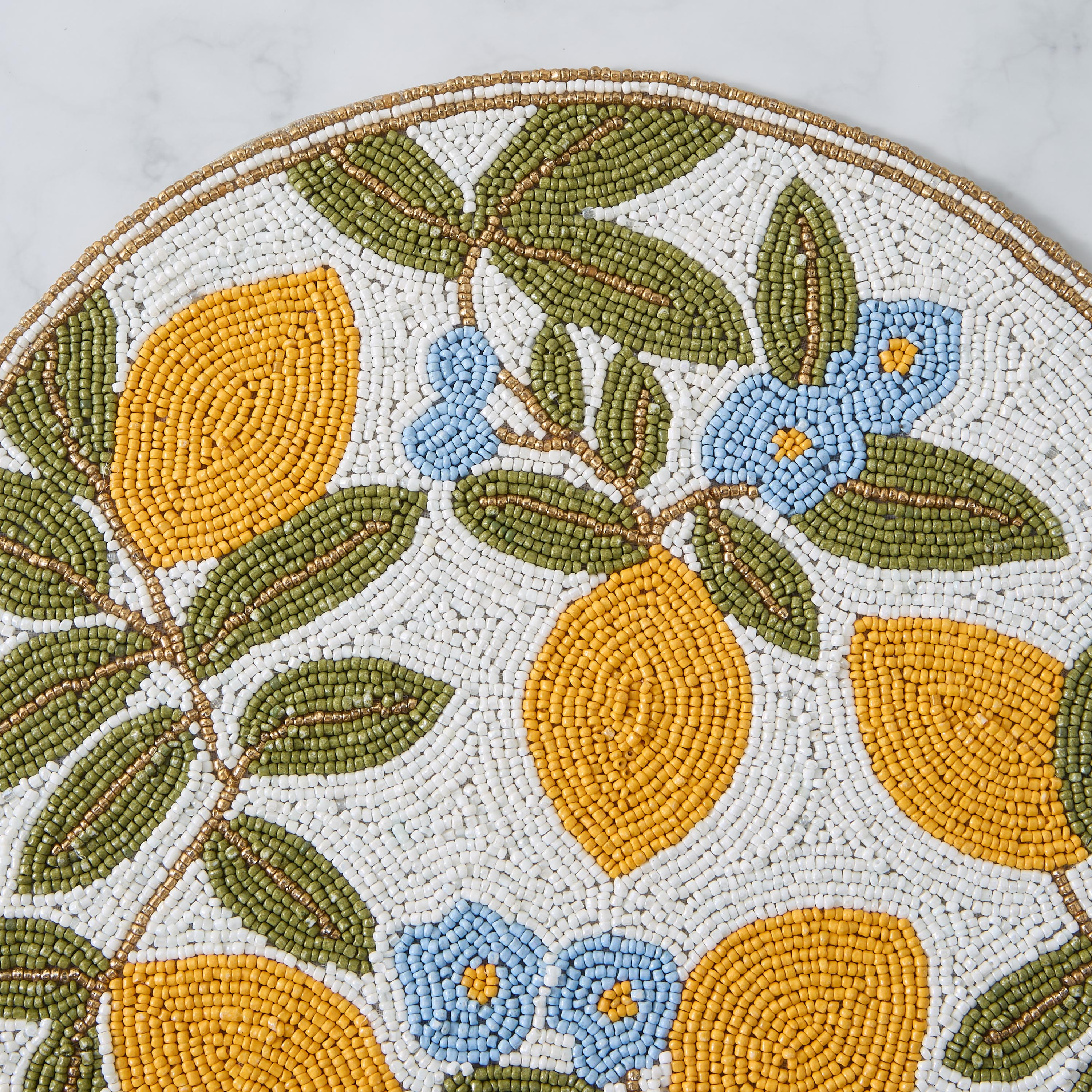 Lemon Embellished Placemat-household-dining-tablelinen-placemats-image-4