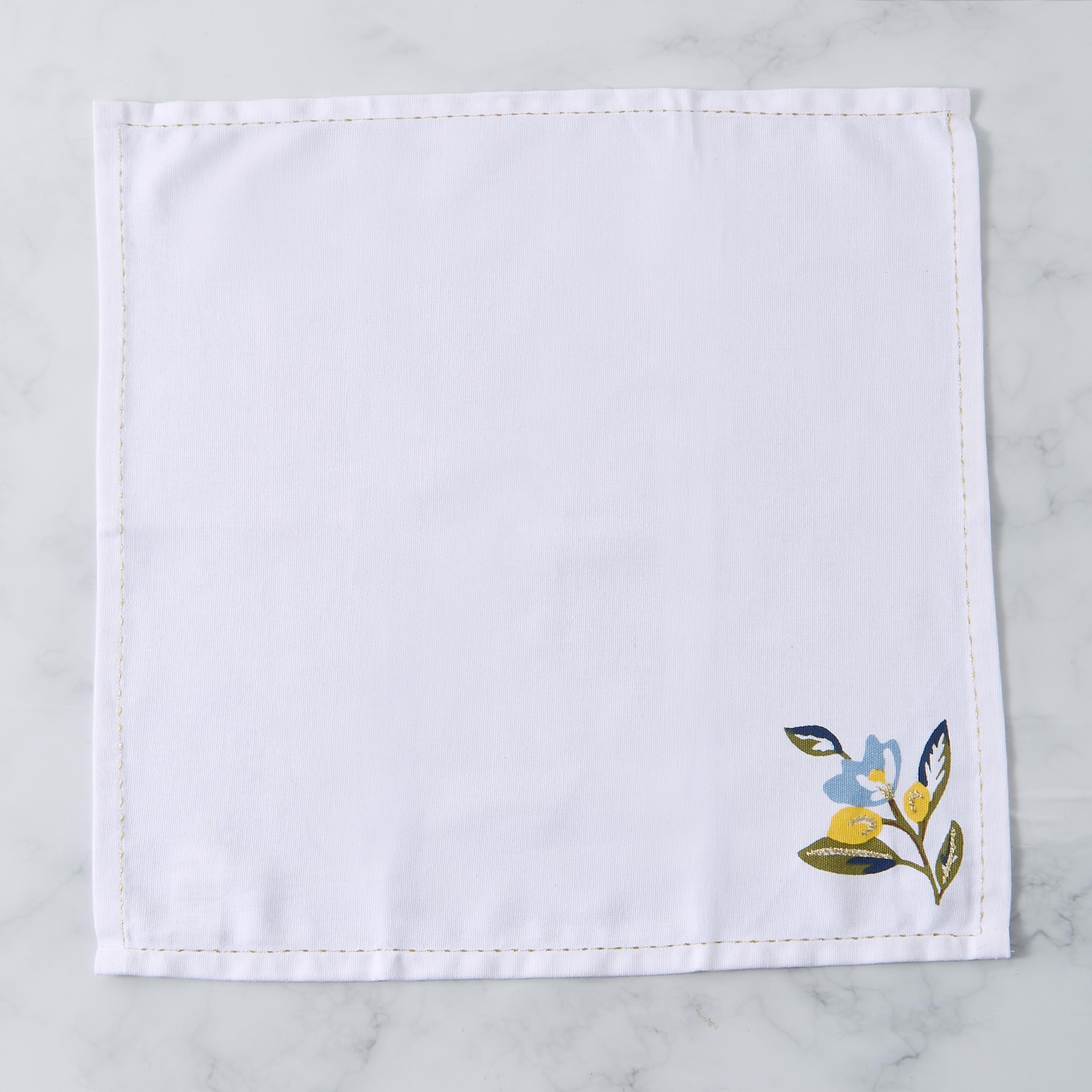 Lemon Print 4-Piece Napkin Set - 42x42 cms-household-dining-tablelinen-napkinsandaccessories-image-4