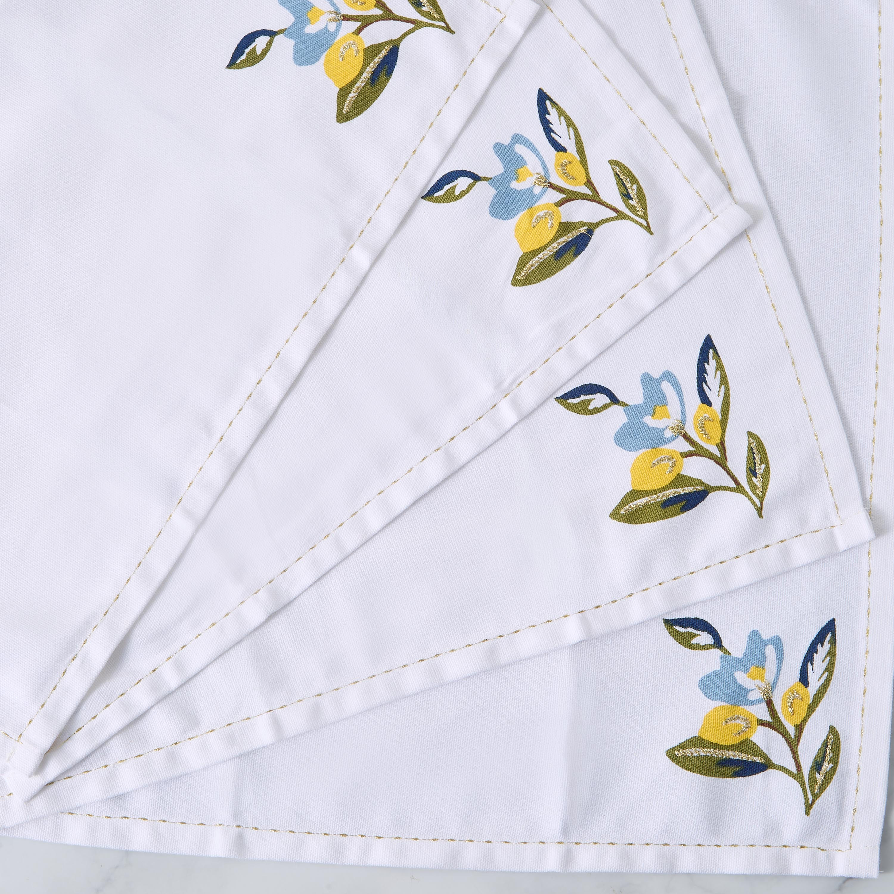 Lemon Print 4-Piece Napkin Set - 42x42 cms-household-dining-tablelinen-napkinsandaccessories-image-5