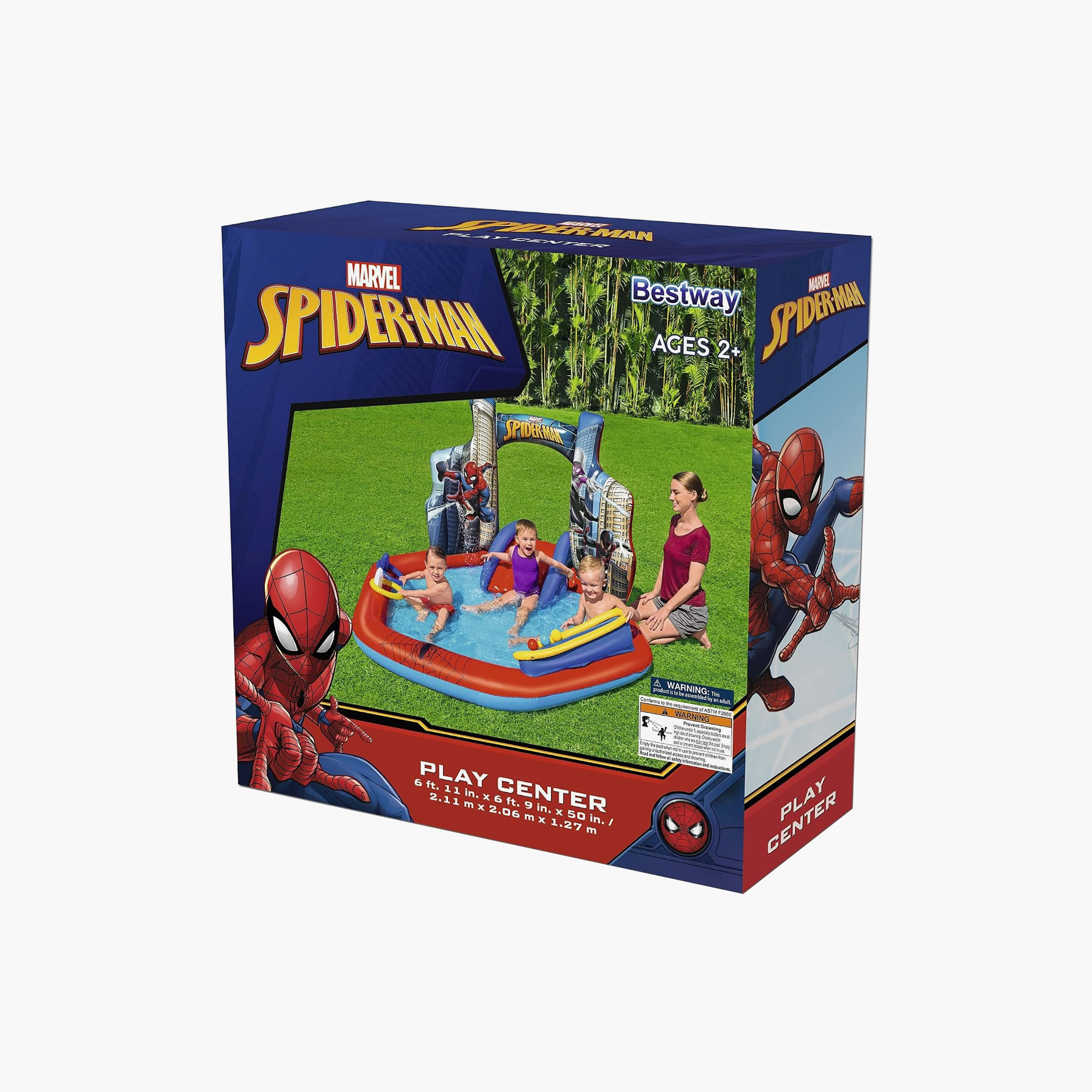 مركز ألعاب قابل للنفخ بطبعة سبايدر مان مع زحليقة من بيست واي-toys-outdoor-poolandbeach-beachtoys-image-8