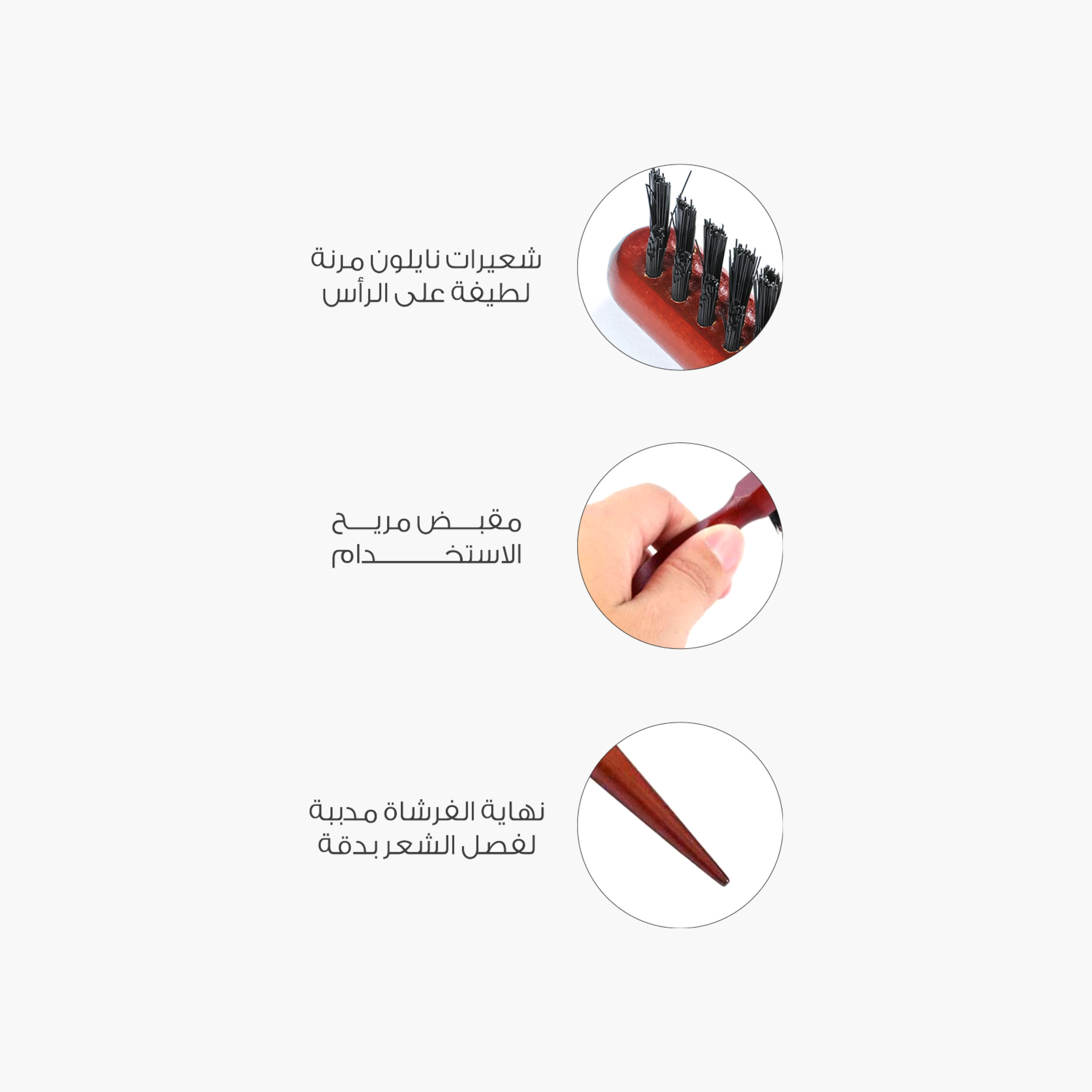 Mella Wooden Handle Baby Hair Brush-beautyandpersonalcare-hair-stylingtools-hairbrushesandcombs-image-2