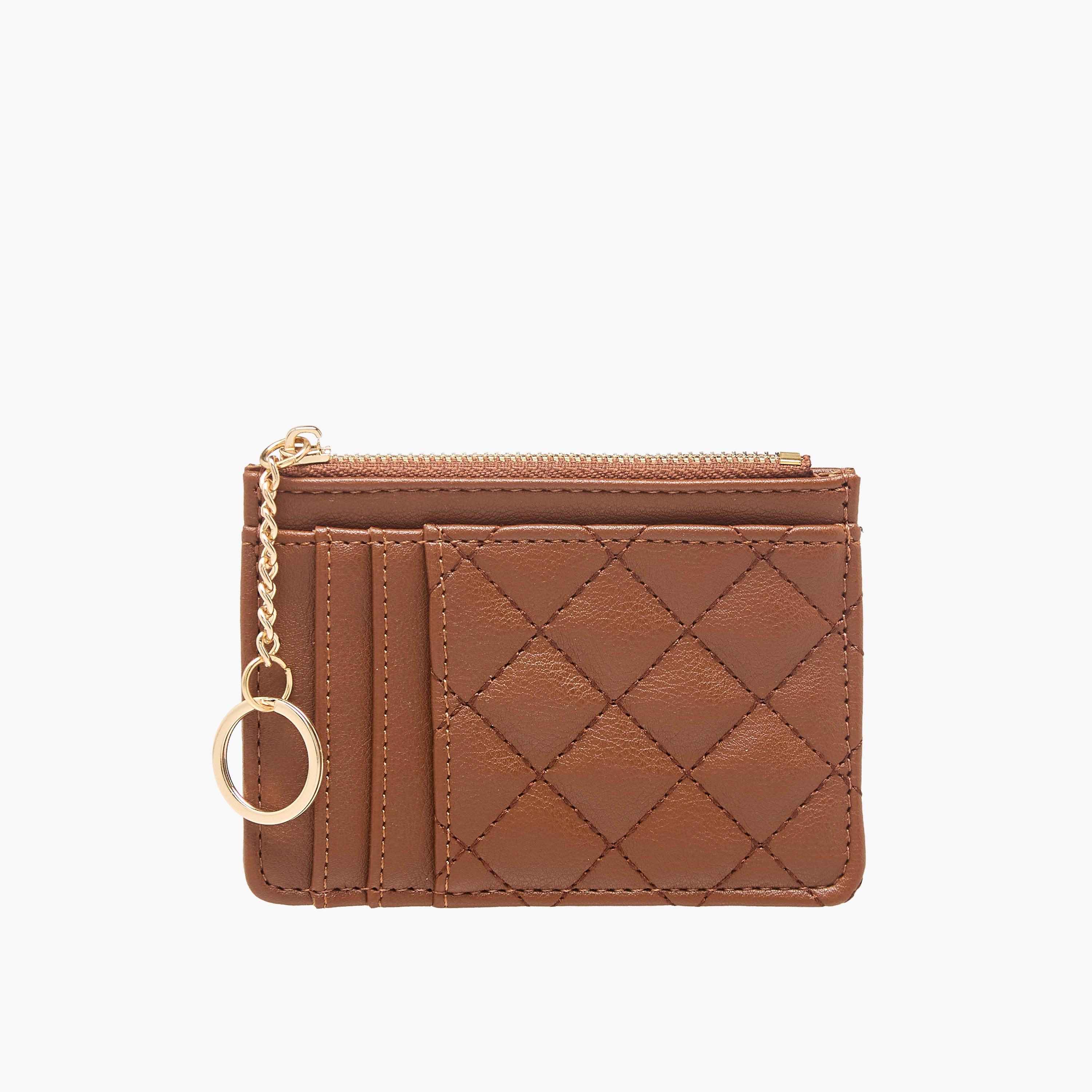 Sasha Quilted Card Holder with Zip Closure-women-bagsandwallets-wallets-image-1