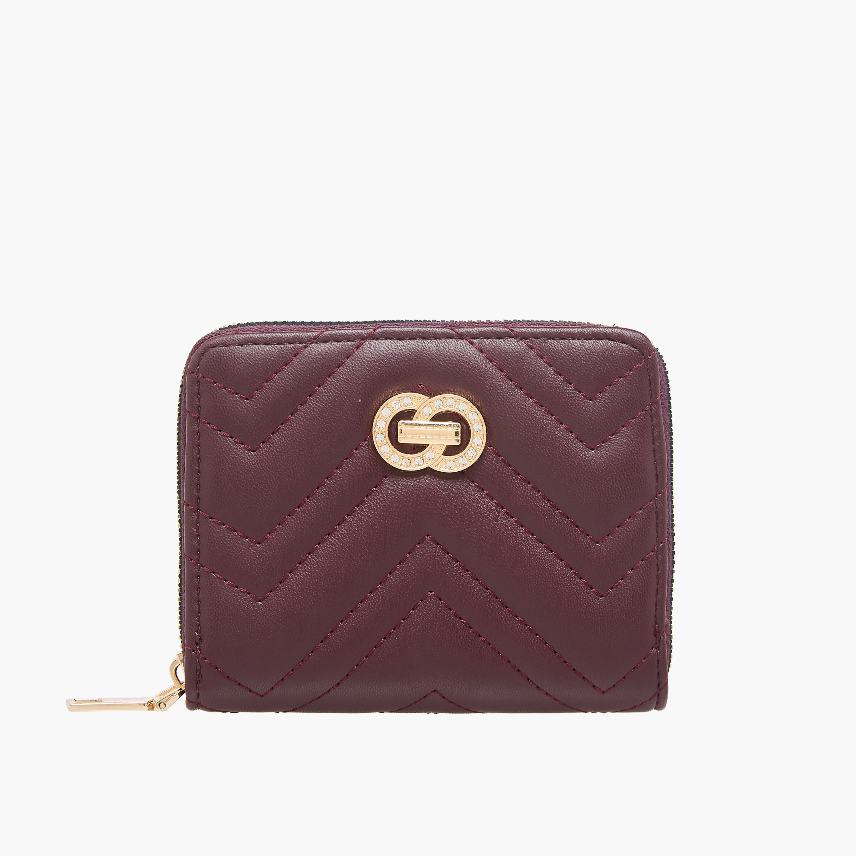 محفظة مبطنة شيفرون بسحاب إغلاق من ساشا-women-bagsandwallets-wallets-image-1