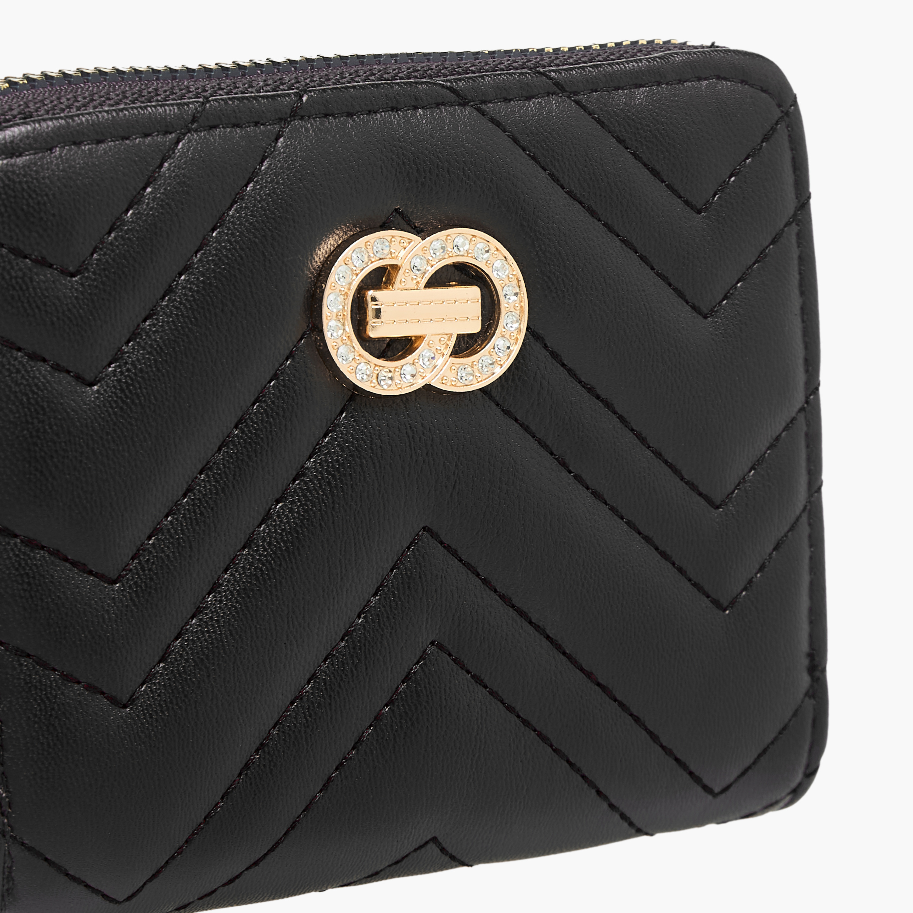 محفظة مبطنة شيفرون بسحاب إغلاق من ساشا-women-bagsandwallets-wallets-image-3