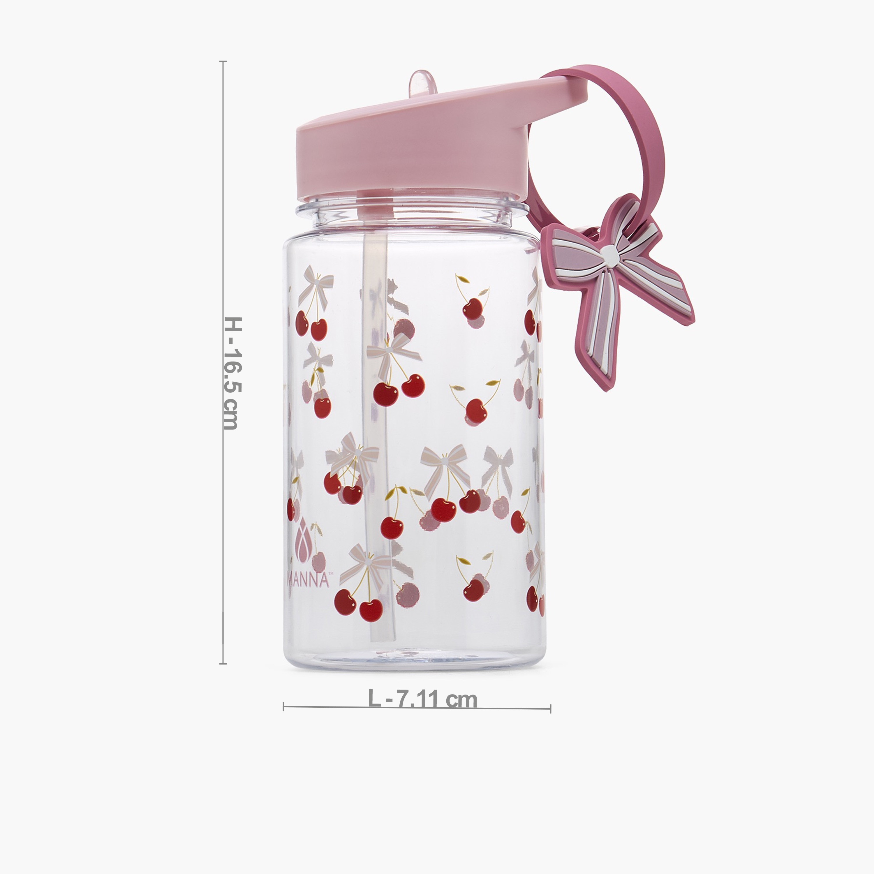 قارورة مياه بفوهة قلابة ومقبض وطبعات من مانا - 444 مل-school-waterbottles-image-4