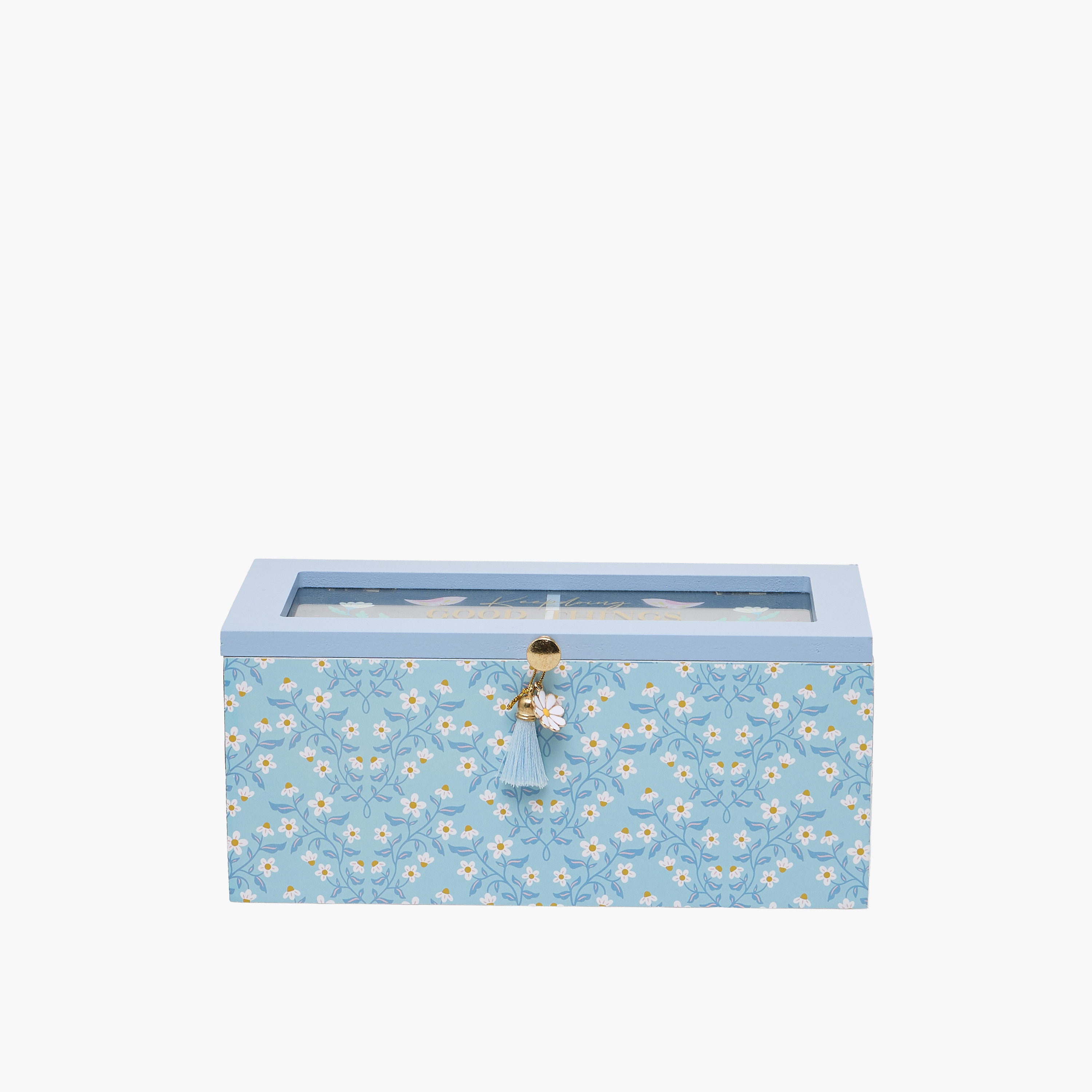 Findz Jewellery Organizer with Daisy Print - 24x10x8 cms-women-watchesandjewellery-jewellery-storage-image-1
