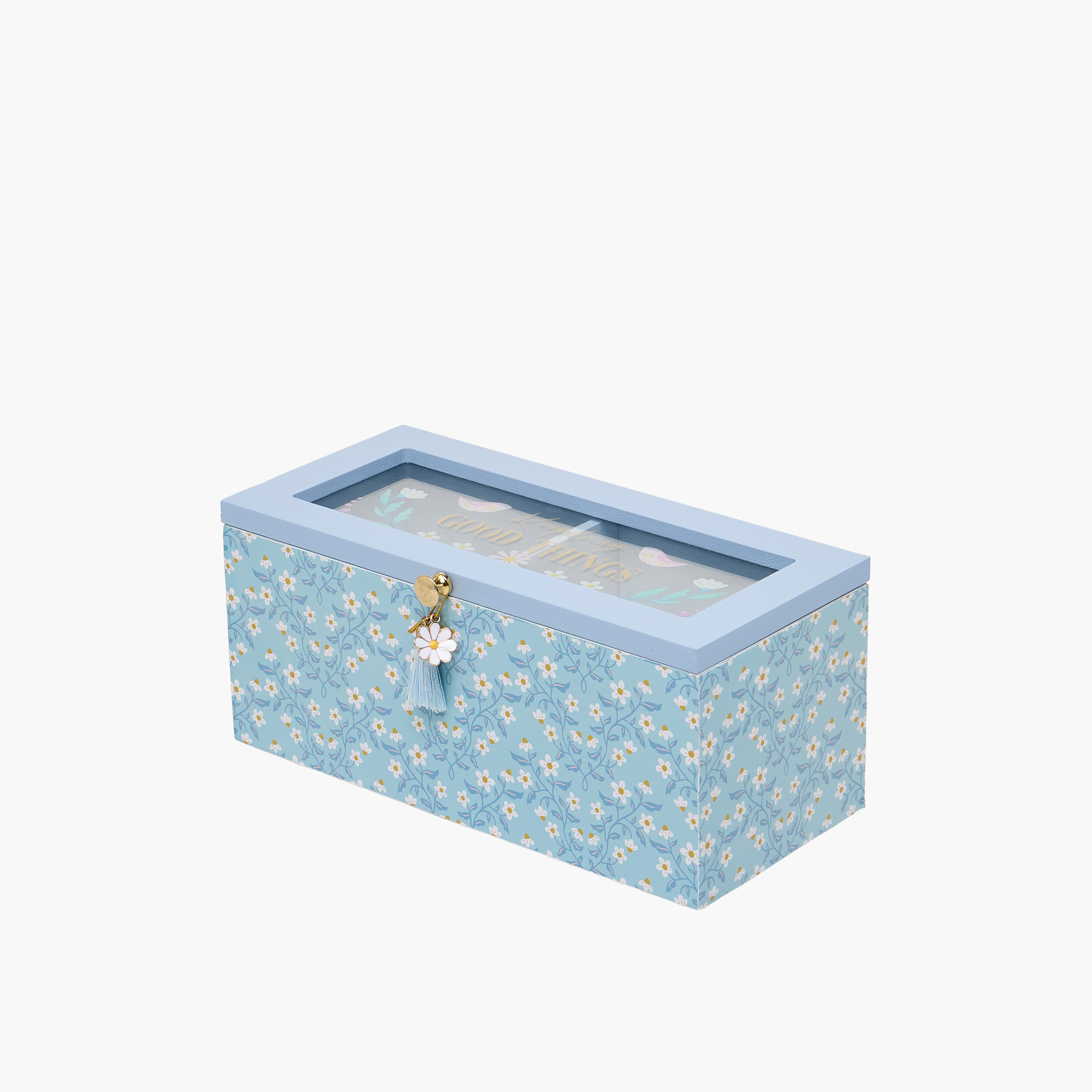 Findz Jewellery Organizer with Daisy Print - 24x10x8 cms-women-watchesandjewellery-jewellery-storage-image-2