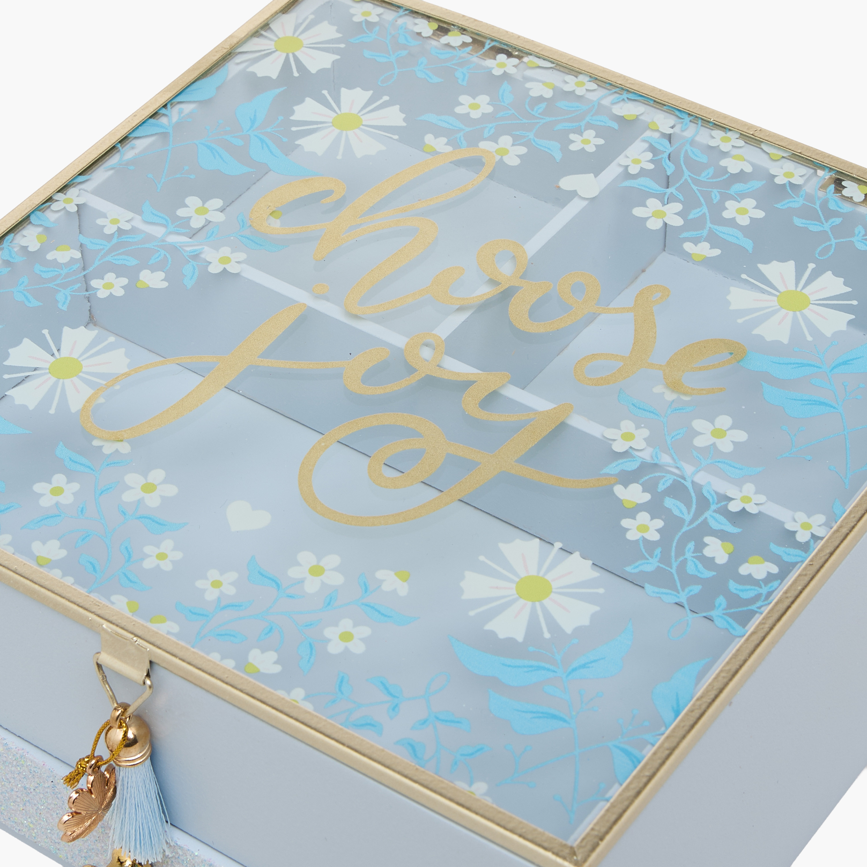 Findz Jewellery Box with Daisy Print - 18x18x8 cms-women-watchesandjewellery-jewellery-storage-image-5