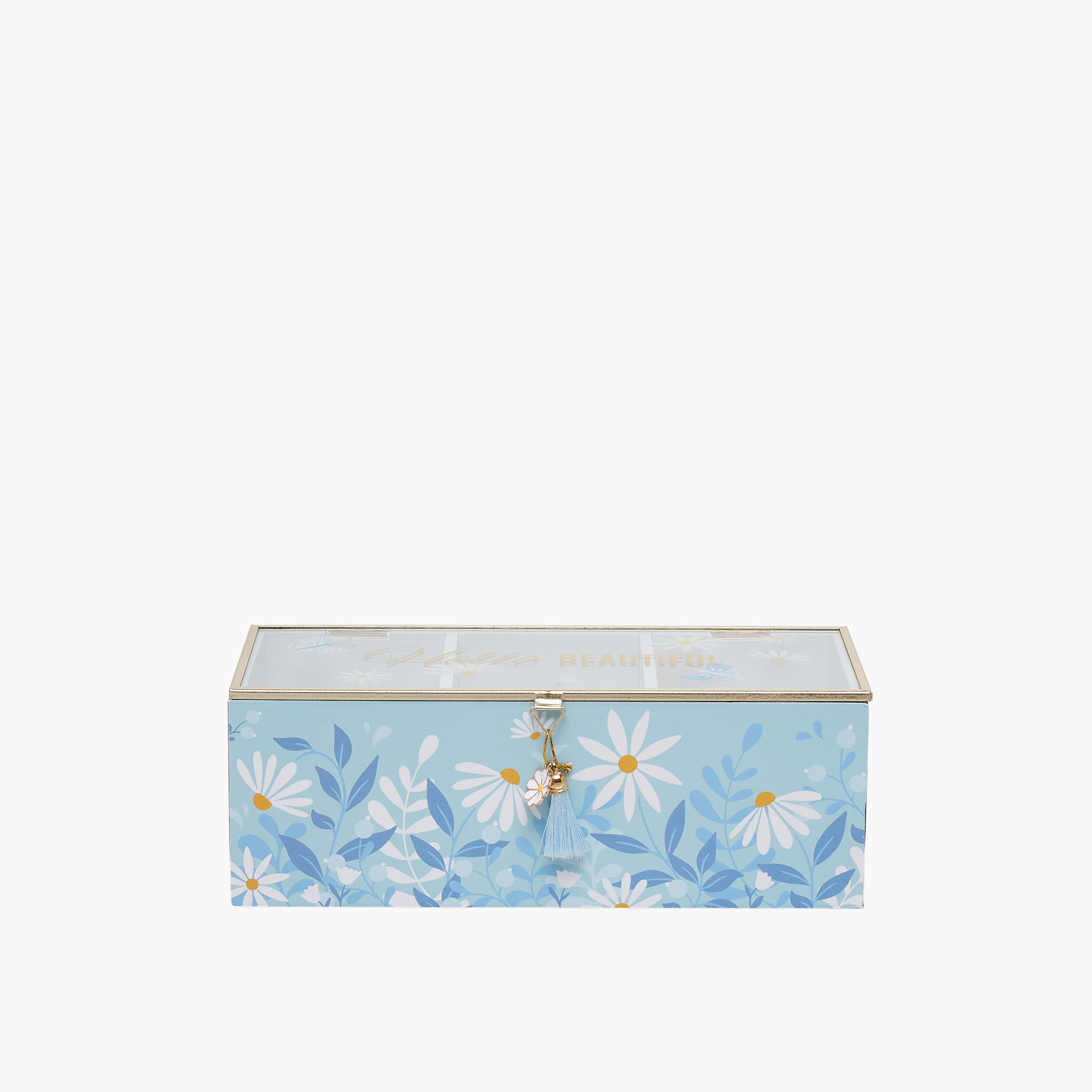 Findz Jewellery Organizer with Daisy Print - 22x10x10 cms-women-watchesandjewellery-jewellery-storage-image-1