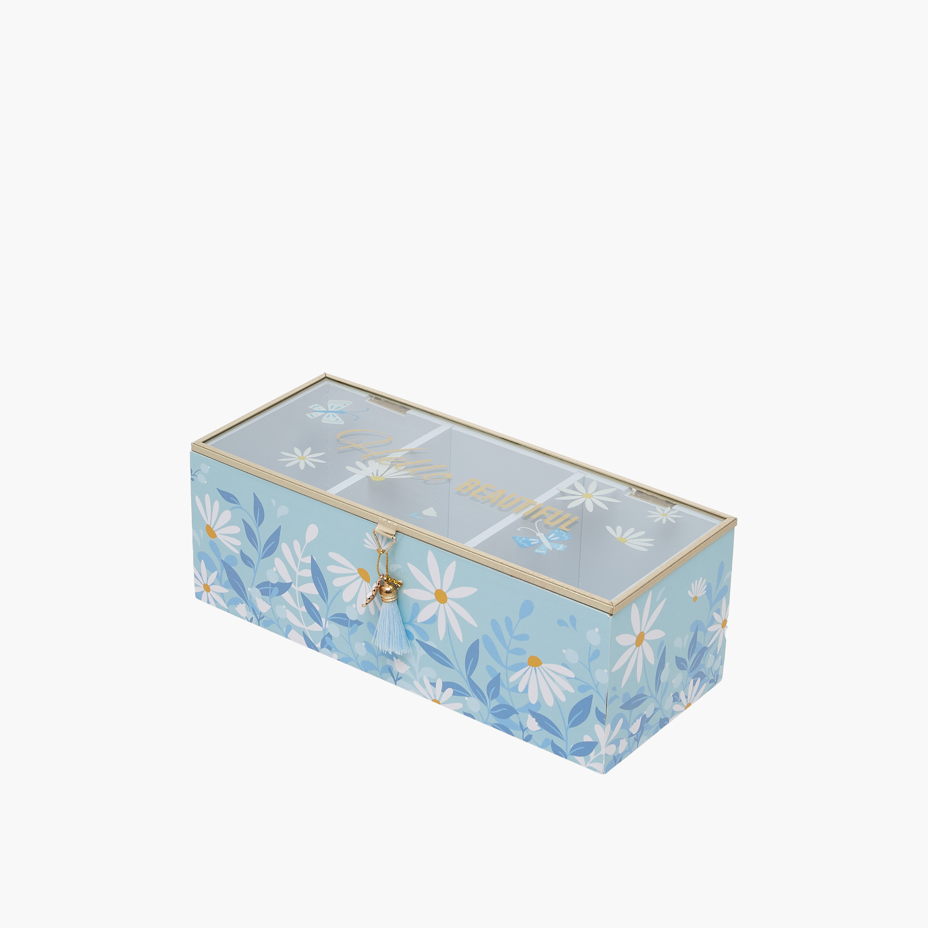Findz Jewellery Organizer with Daisy Print - 22x10x10 cms-women-watchesandjewellery-jewellery-storage-image-2