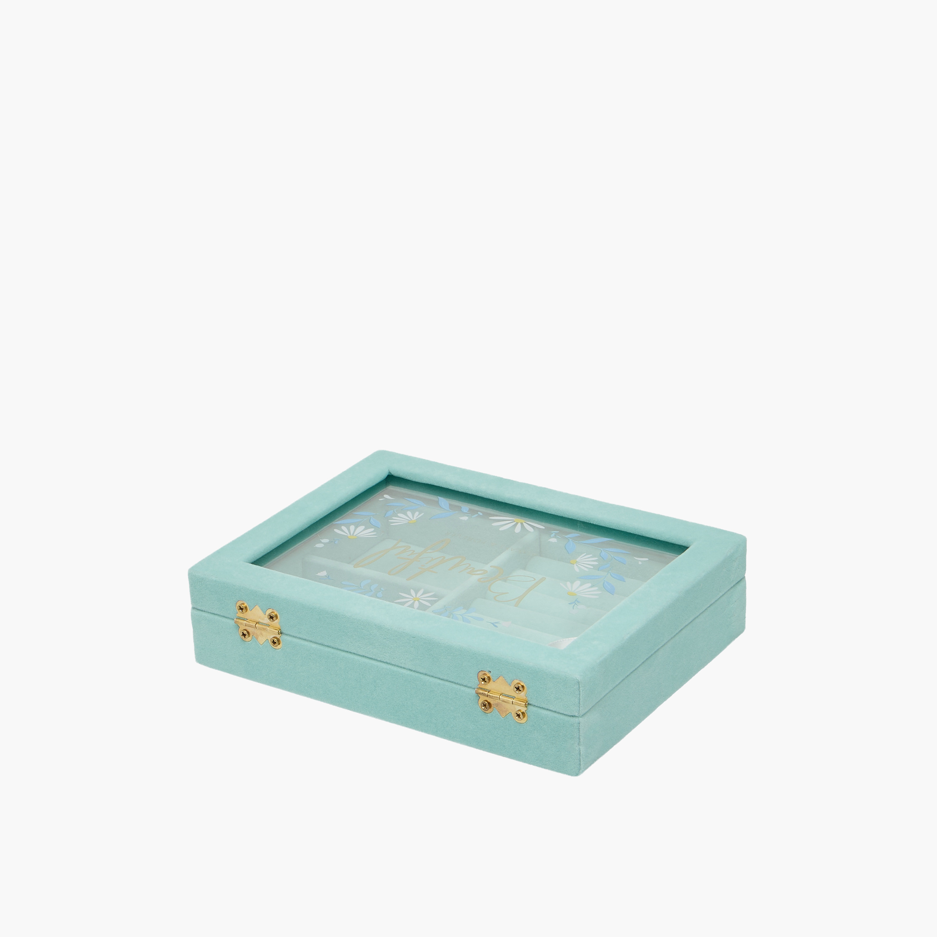 Findz Jewellery Organizer Daisy Print with Clasp Closure -  20x15x5 cms-women-watchesandjewellery-jewellery-storage-image-3