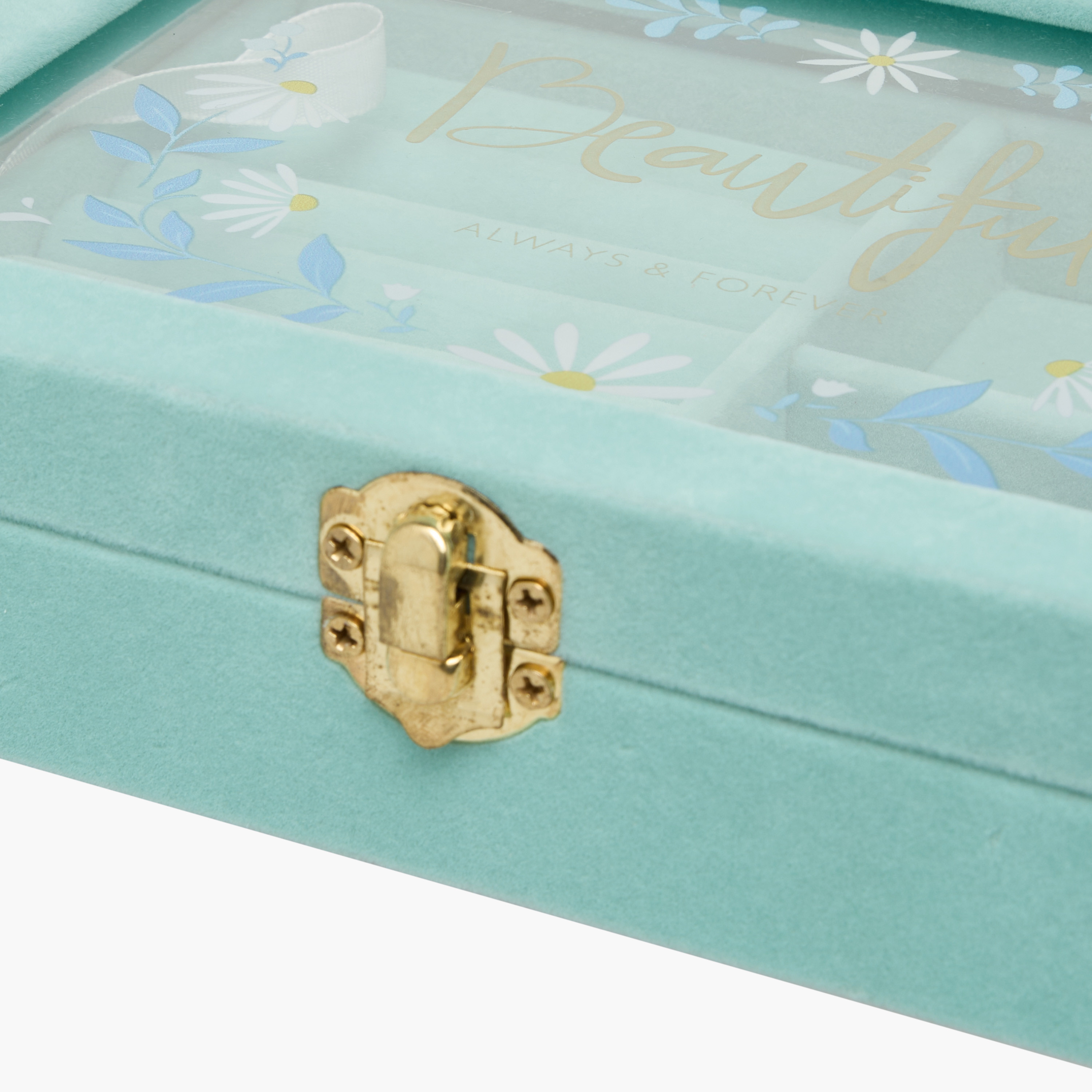 Findz Jewellery Organizer Daisy Print with Clasp Closure -  20x15x5 cms-women-watchesandjewellery-jewellery-storage-image-4