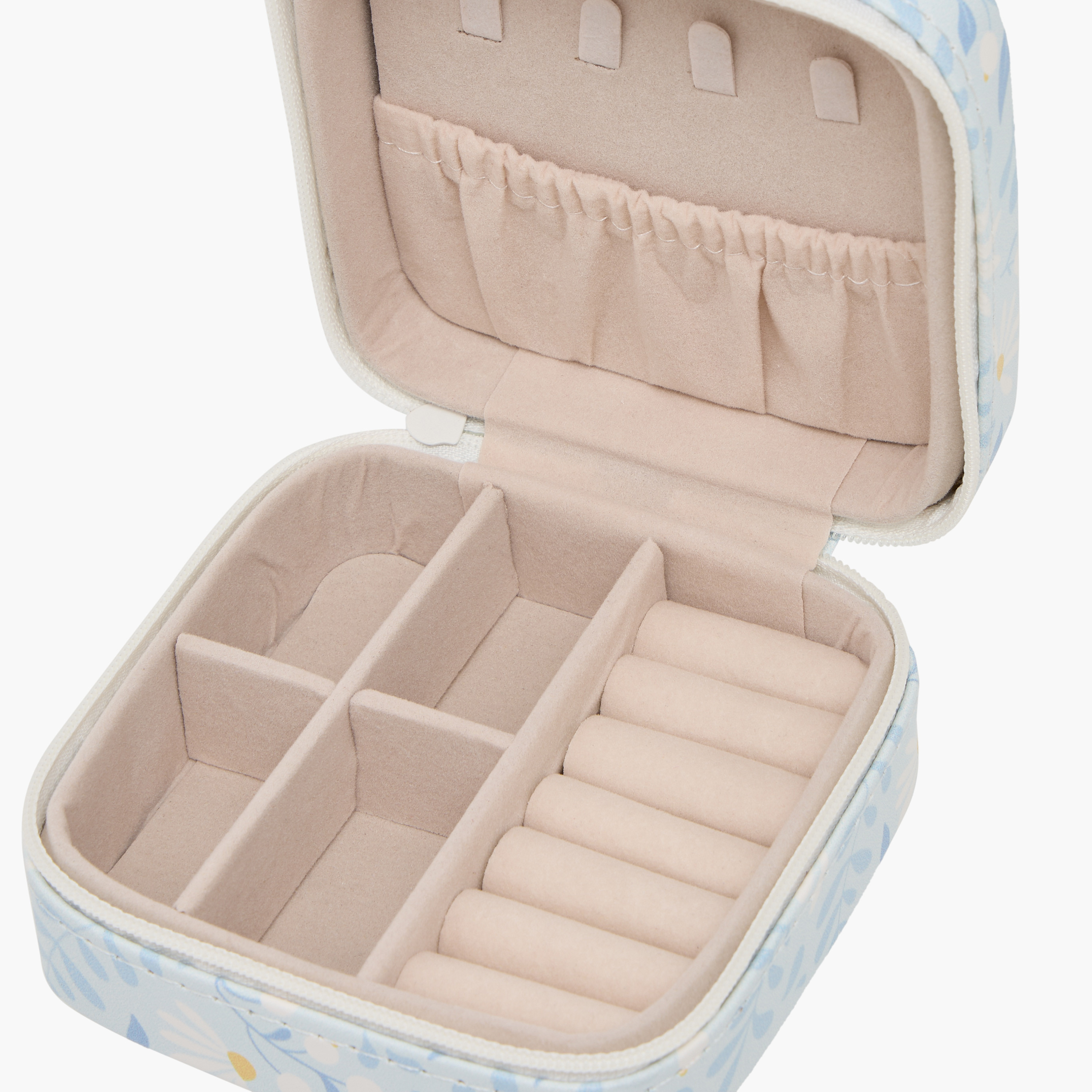 Findz 4-Compartment Jewellery Organiser with Zip Closure - 10x10x5 cms-women-watchesandjewellery-jewellery-storage-image-7