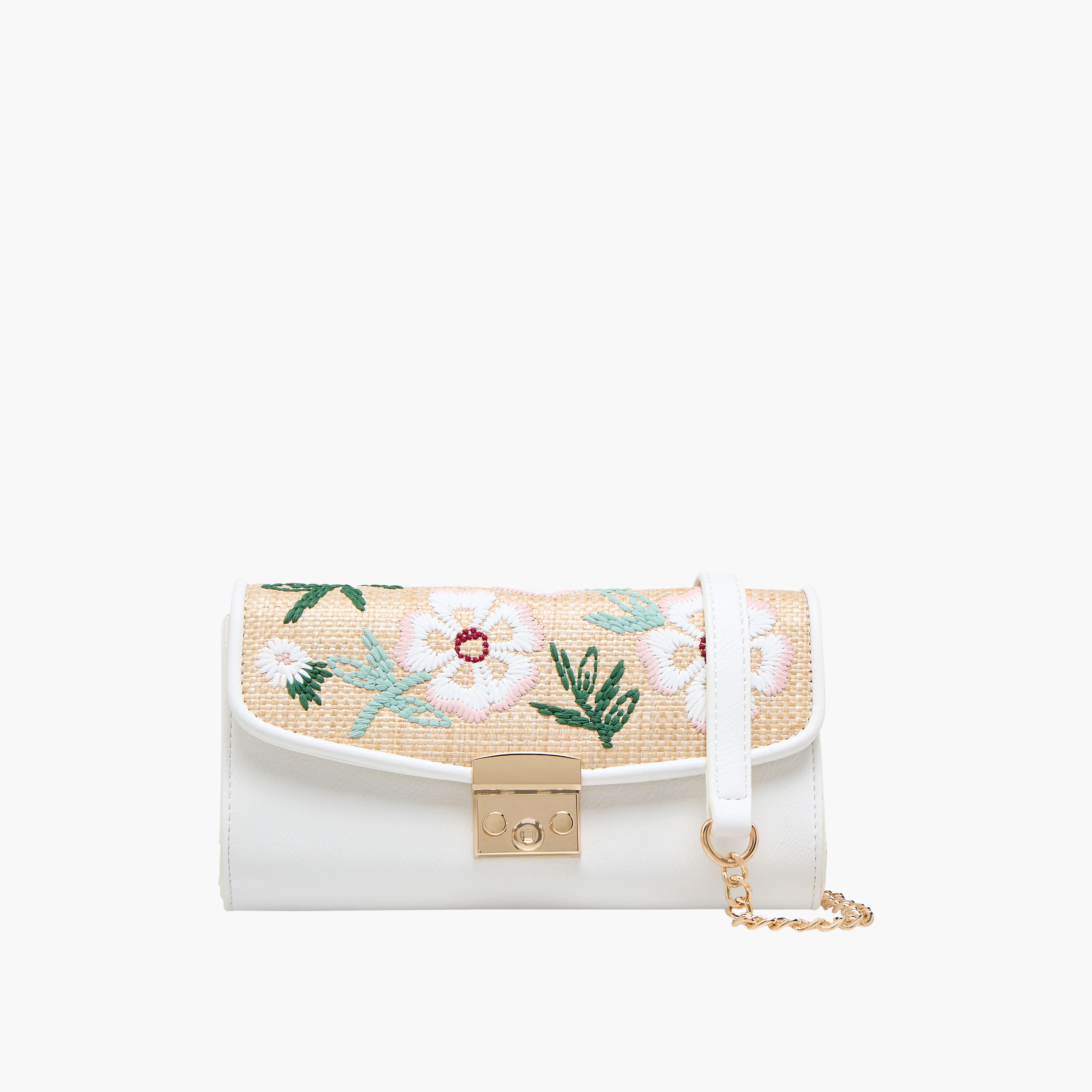 Sasha Floral Embroidered Crossbody Bag with Chain Strap-women-bagsandwallets-handbags-image-1