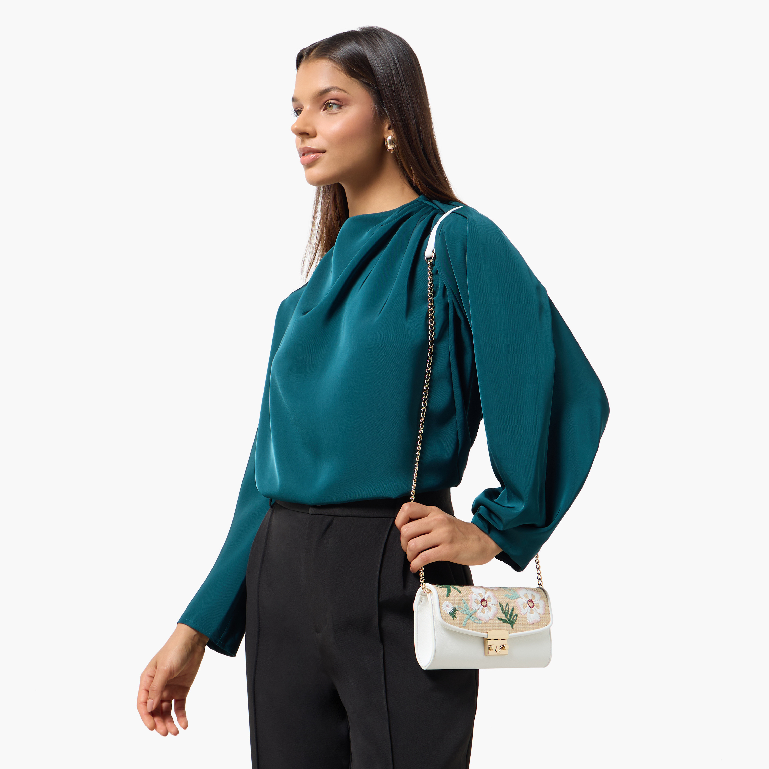 Sasha Floral Embroidered Crossbody Bag with Chain Strap-women-bagsandwallets-handbags-image-2