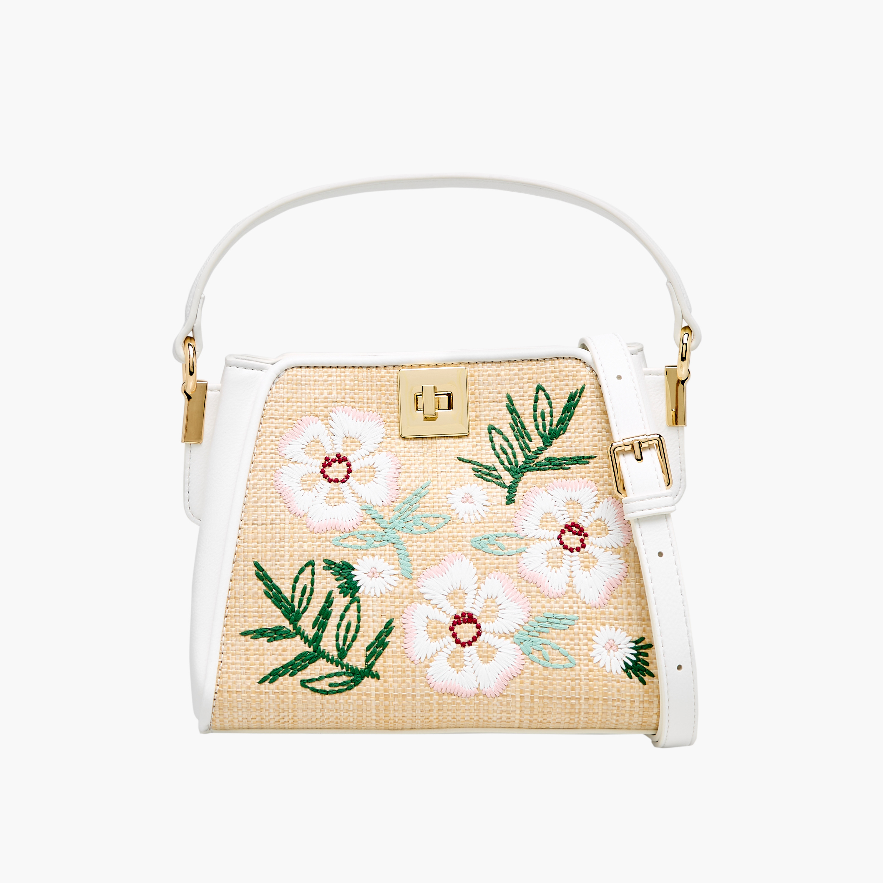 Sasha Floral Embroidered Crossbody Bag with Twist Lock Closure-women-bagsandwallets-handbags-image-1